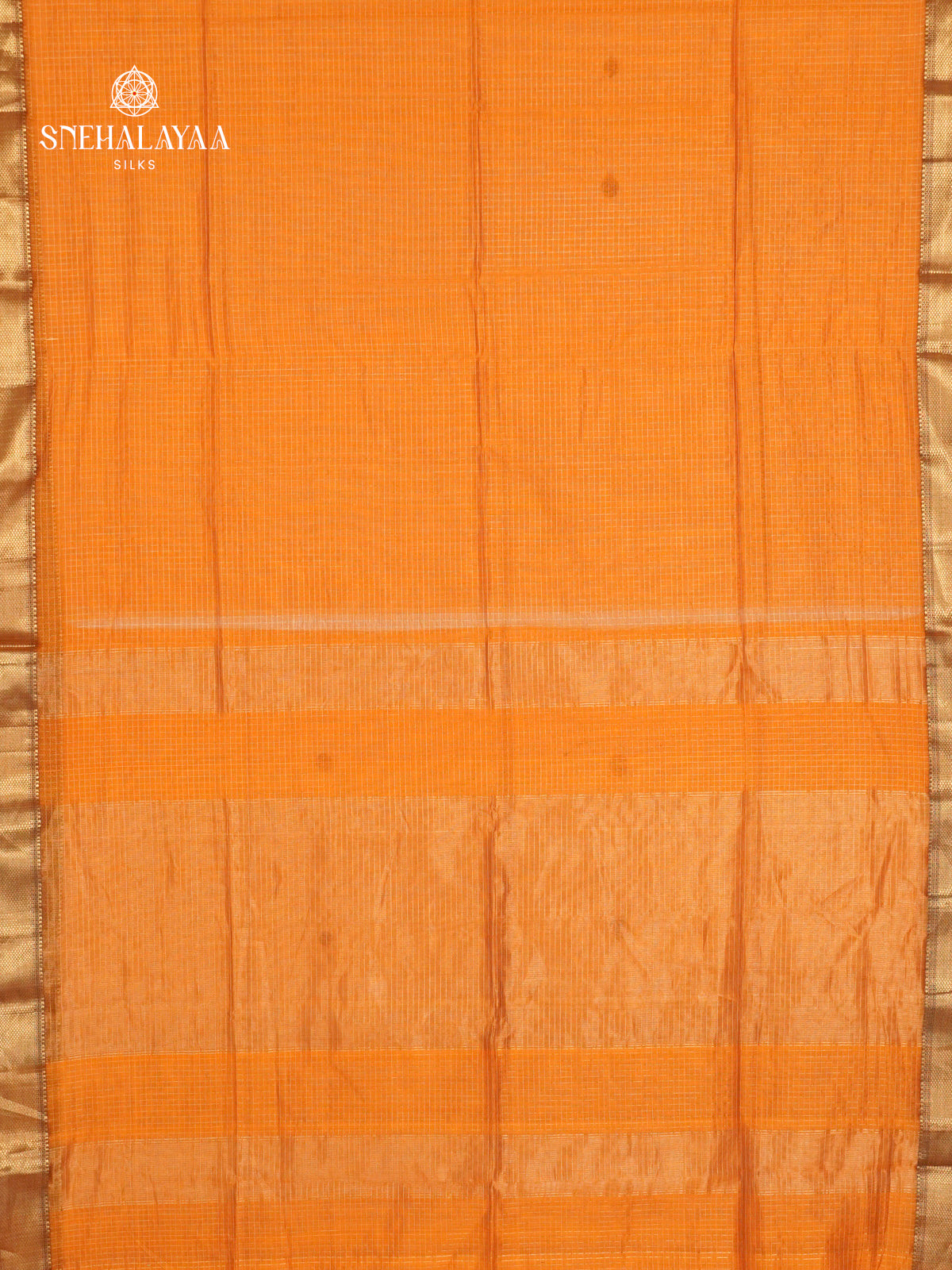 Orange Maheshwari Silk Cotton Saree