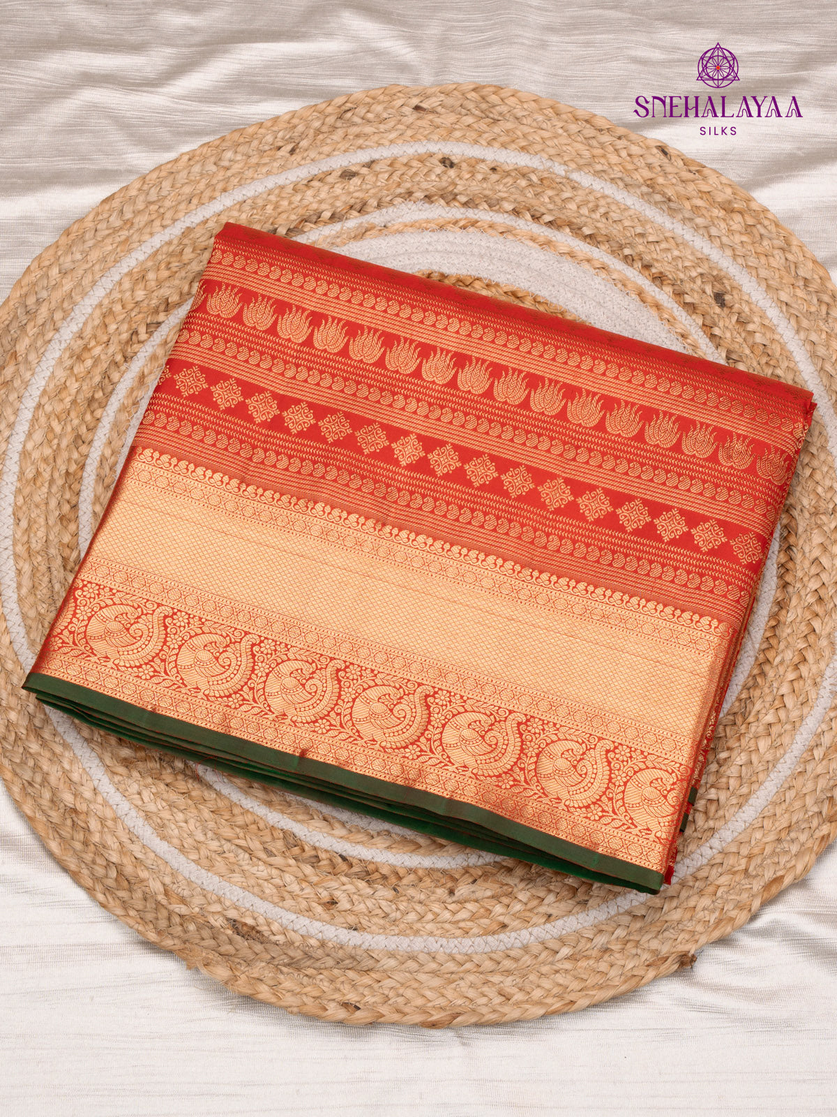 Orange Kanjivaram Silk Saree