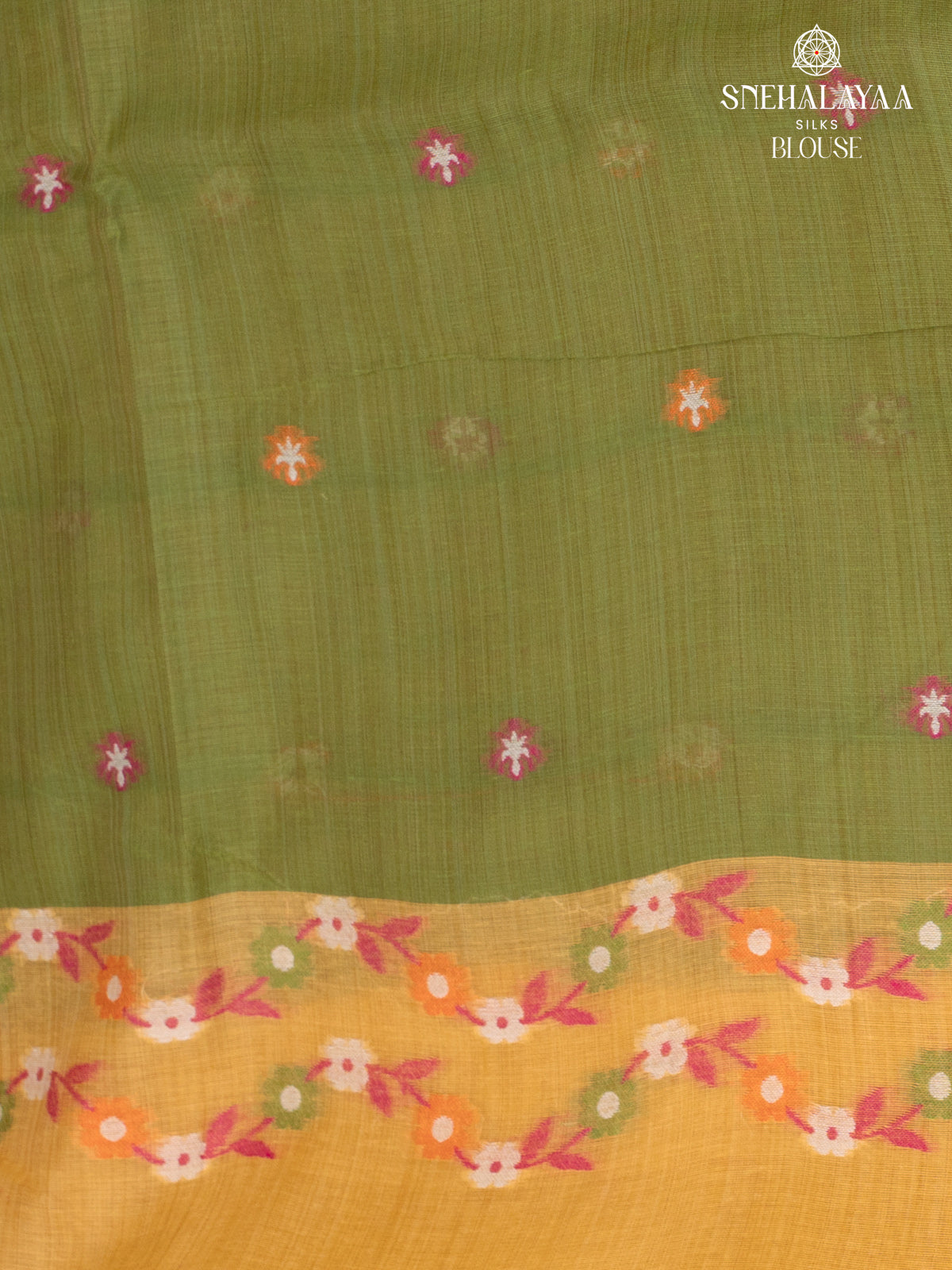 Yellow Munga Cotton Saree