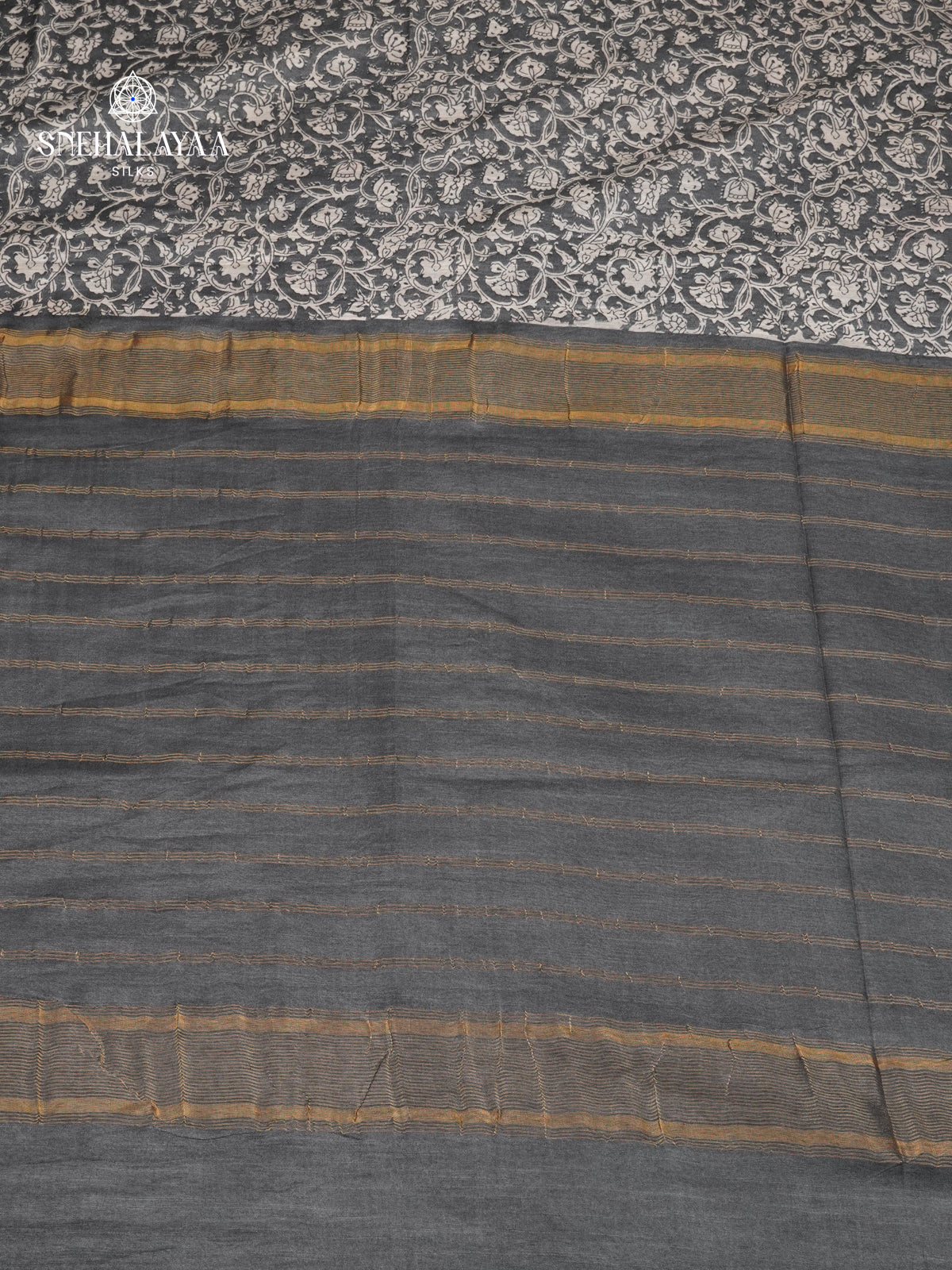 Grey Bamboo Silk Saree