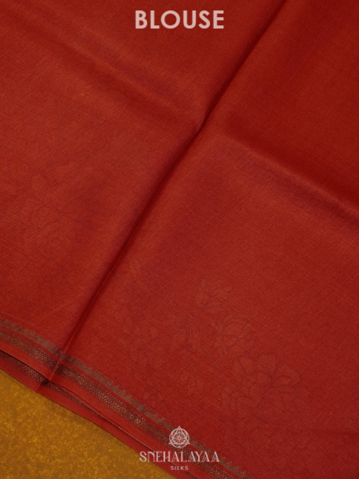 Rust Orange Tussar Saree