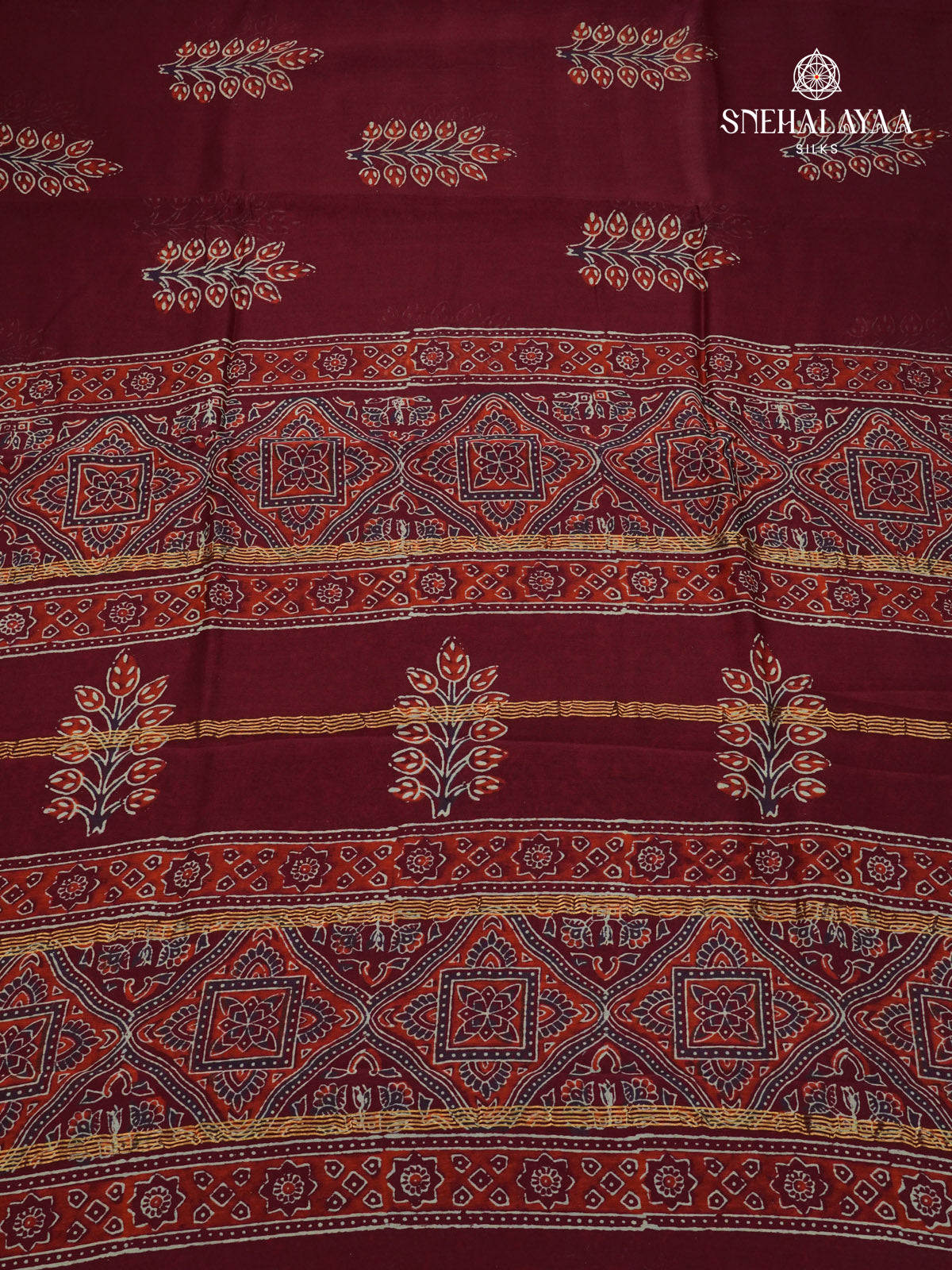 Maroon Chanderi Saree