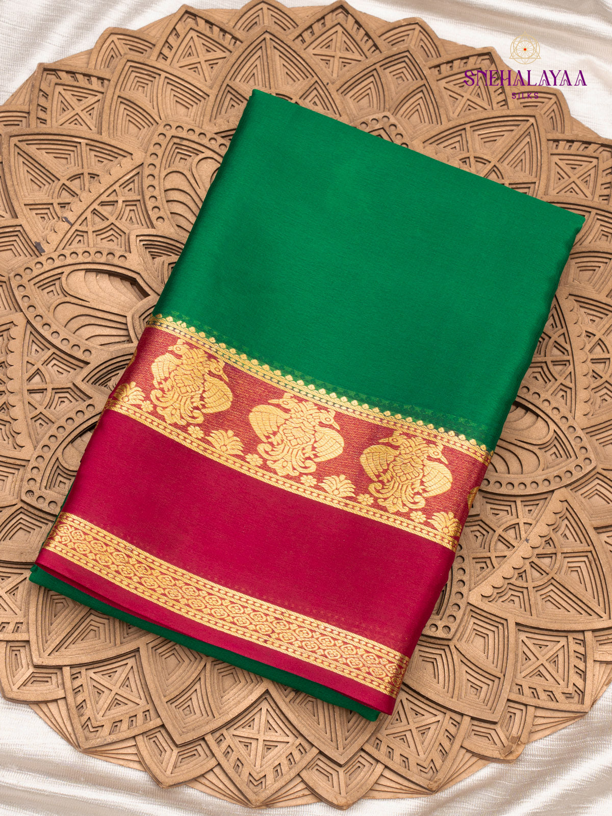 Green Mysore Silk Saree