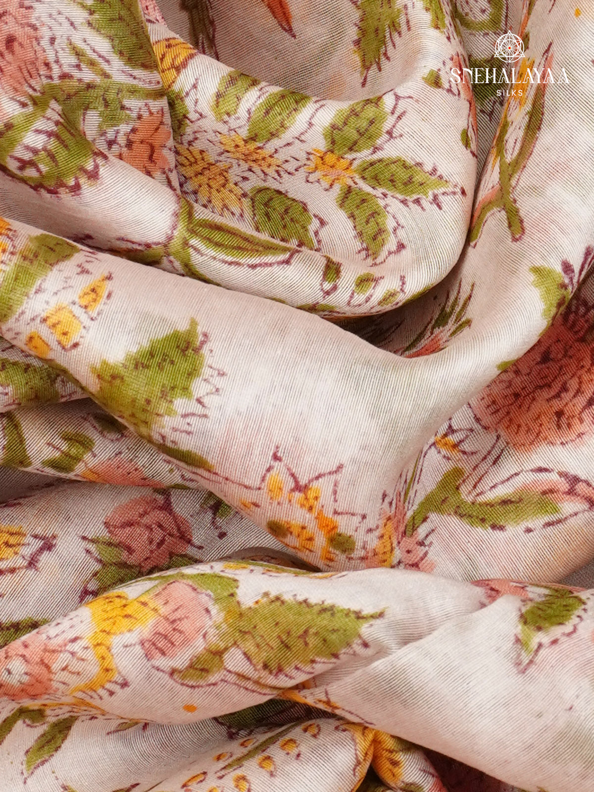 Off White Chanderi Saree