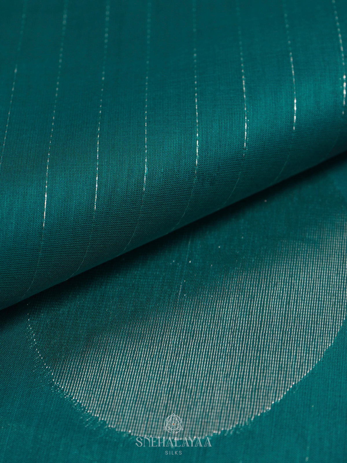 Blue Kora Silk Cotton Saree