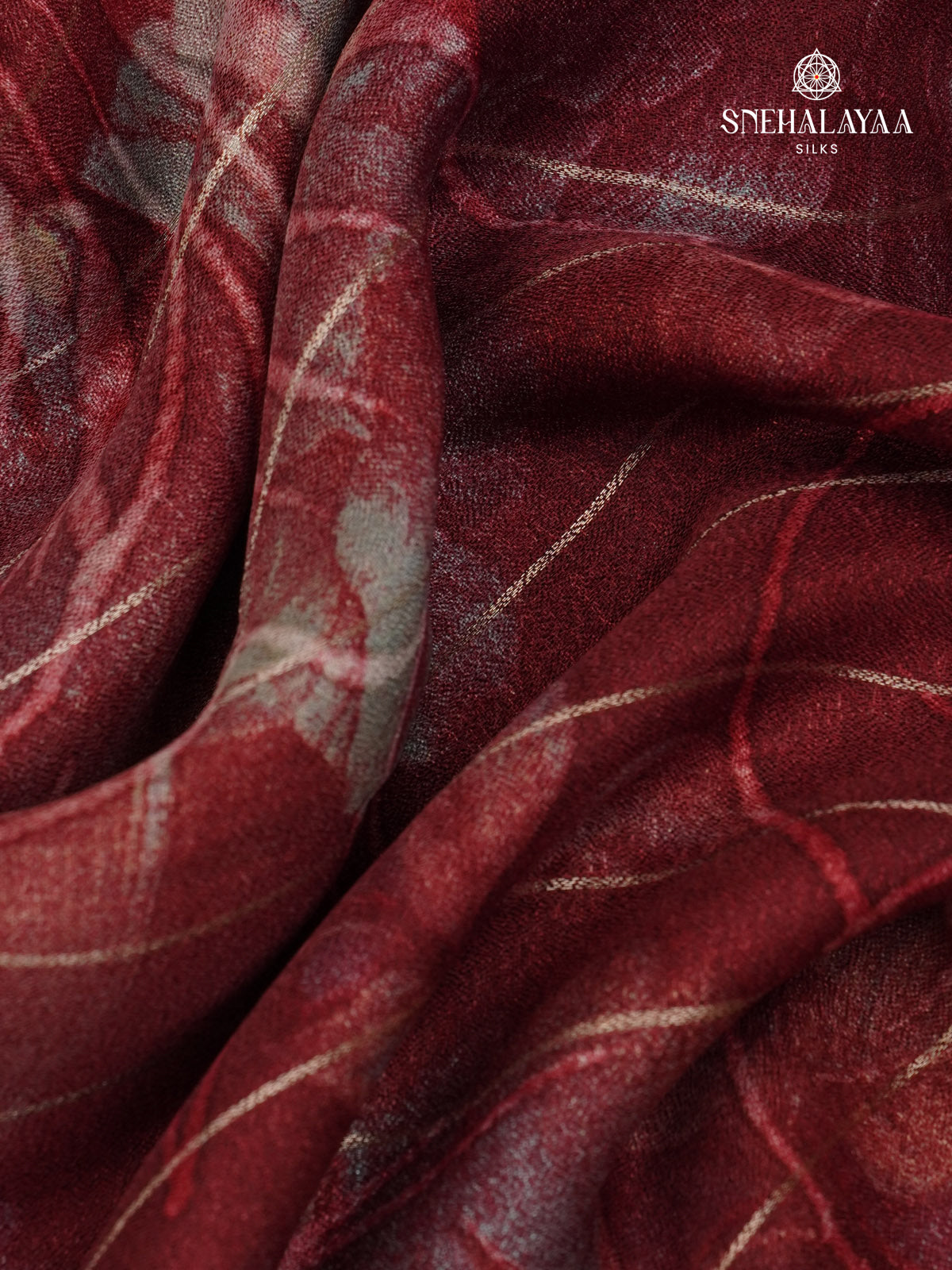 Wine Red Dola Silk Saree