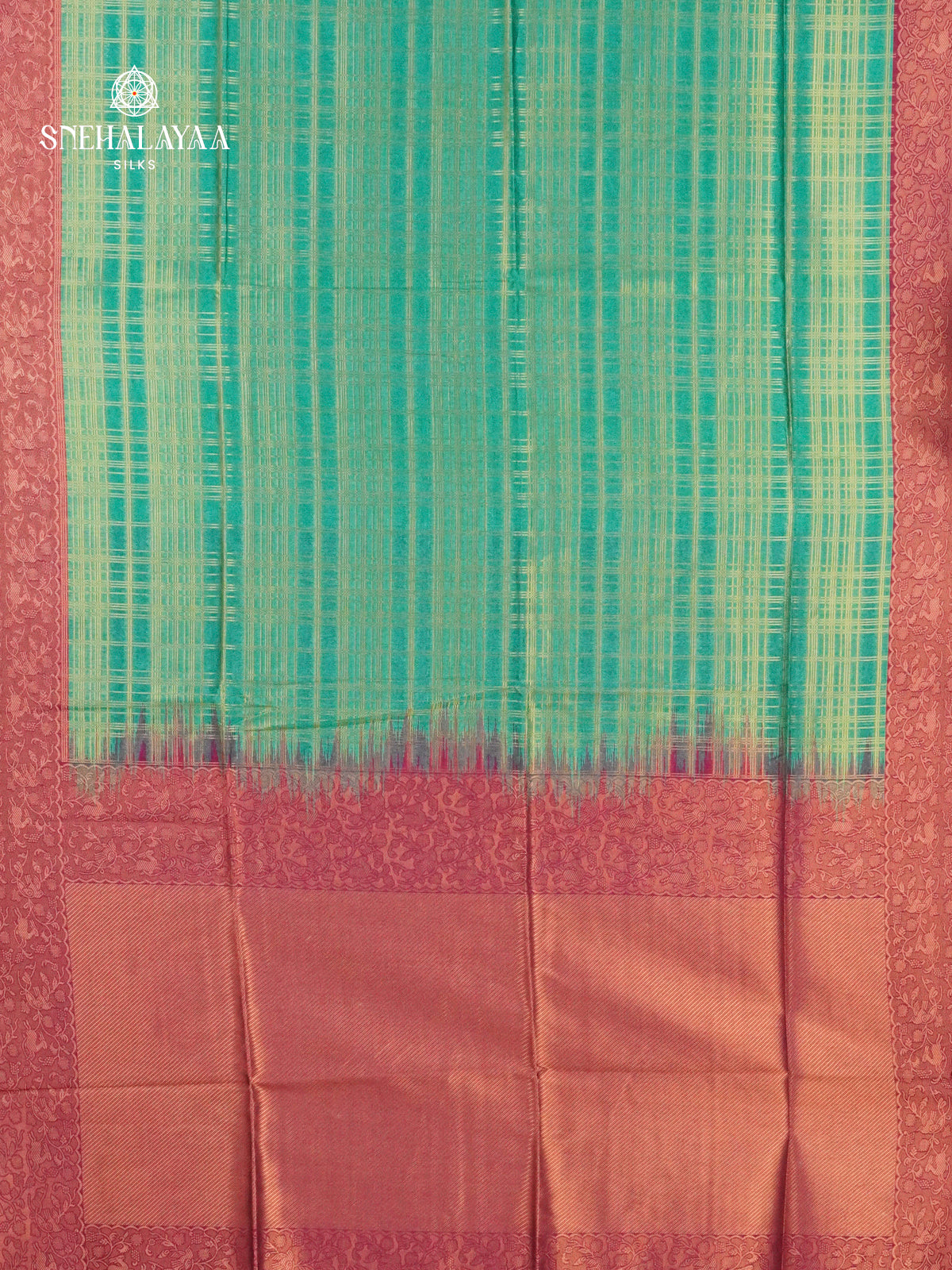 Teal Green Jute Saree