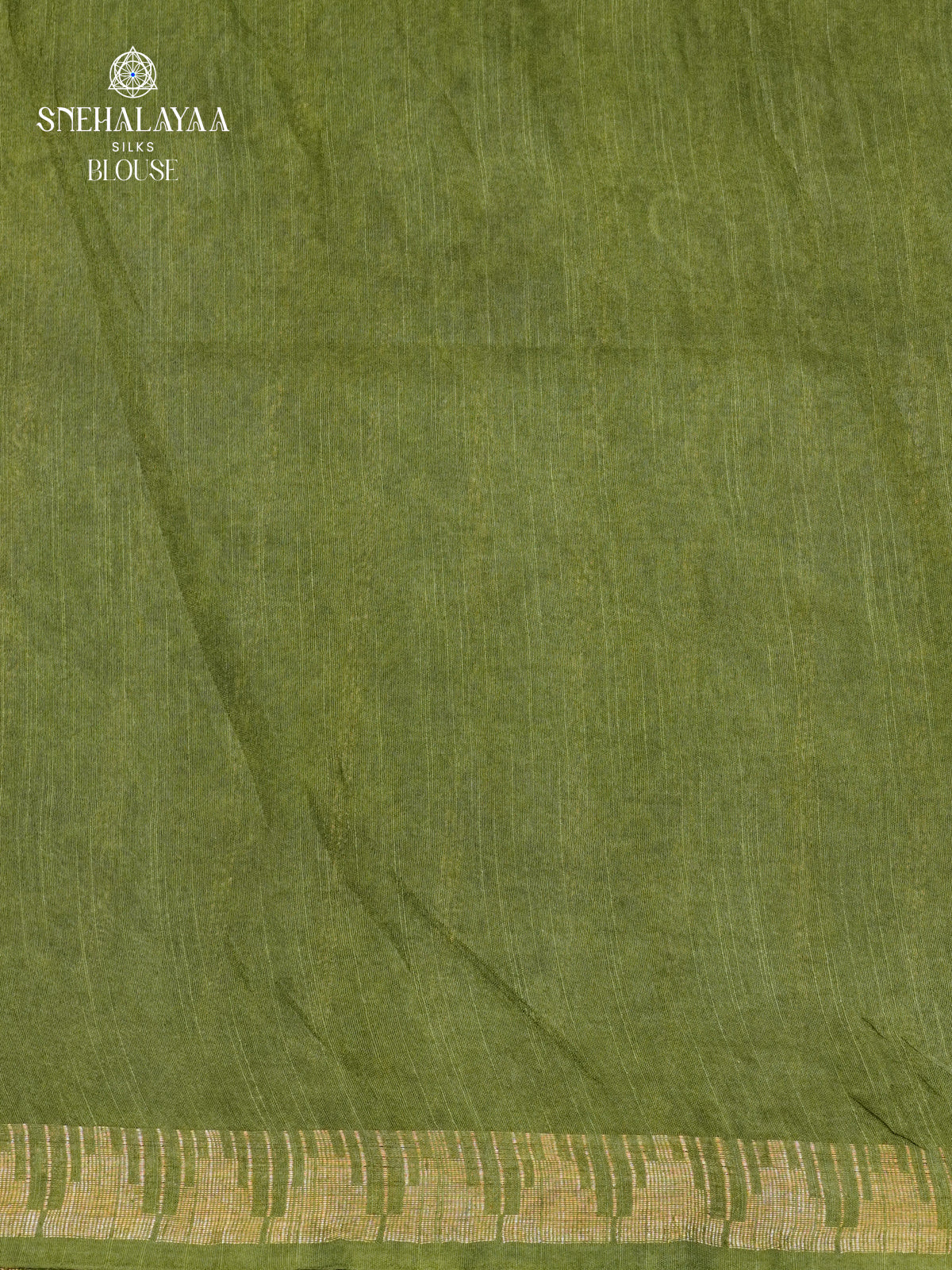 Olive Green Bamboo Silk Saree