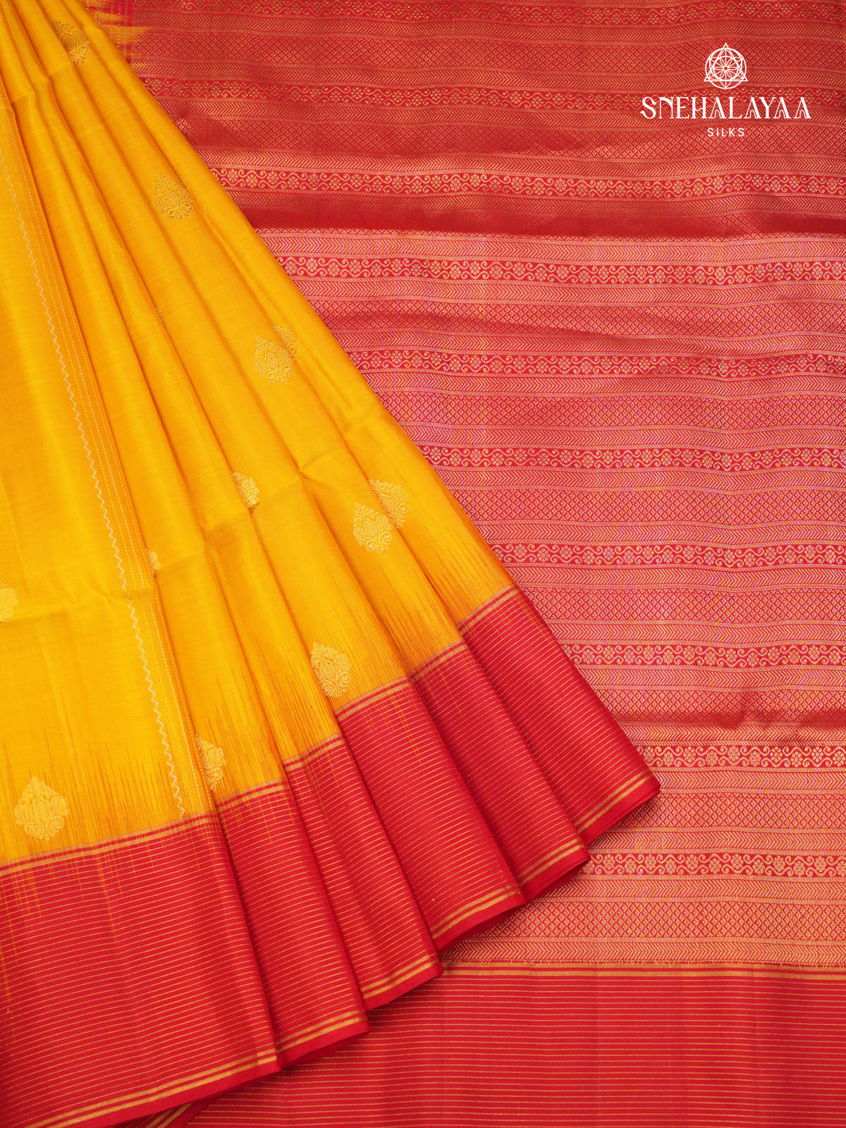 Yellow Kanjivaram Soft Silk Saree