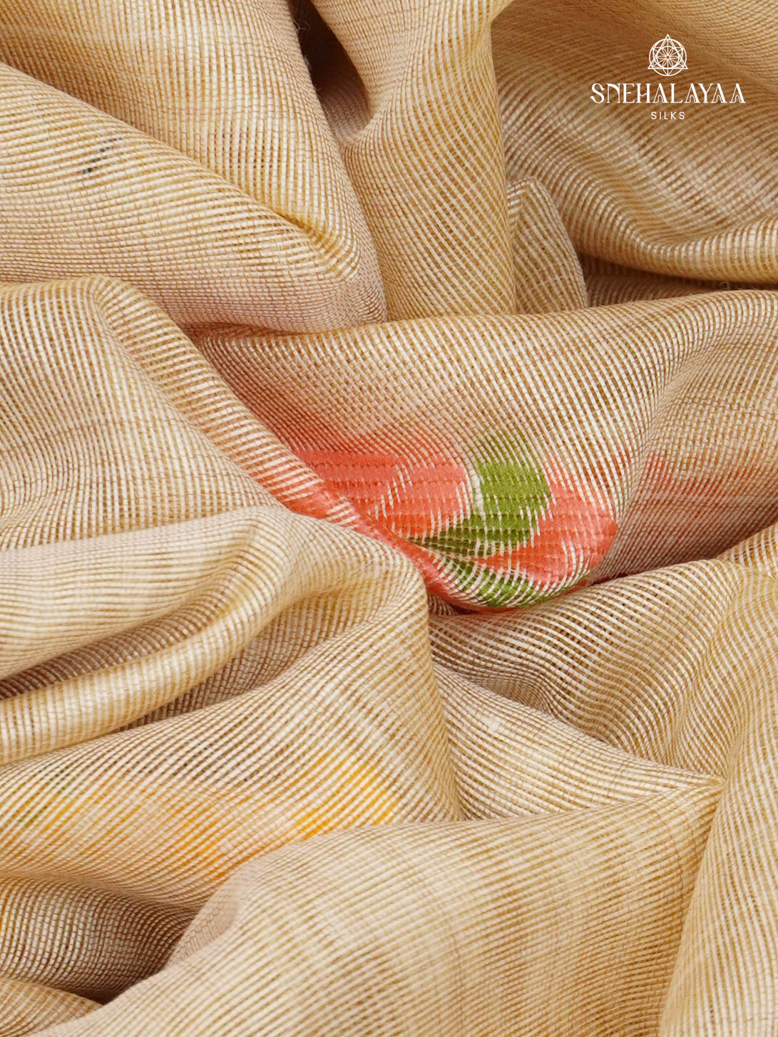 Cream Munga Cotton Saree