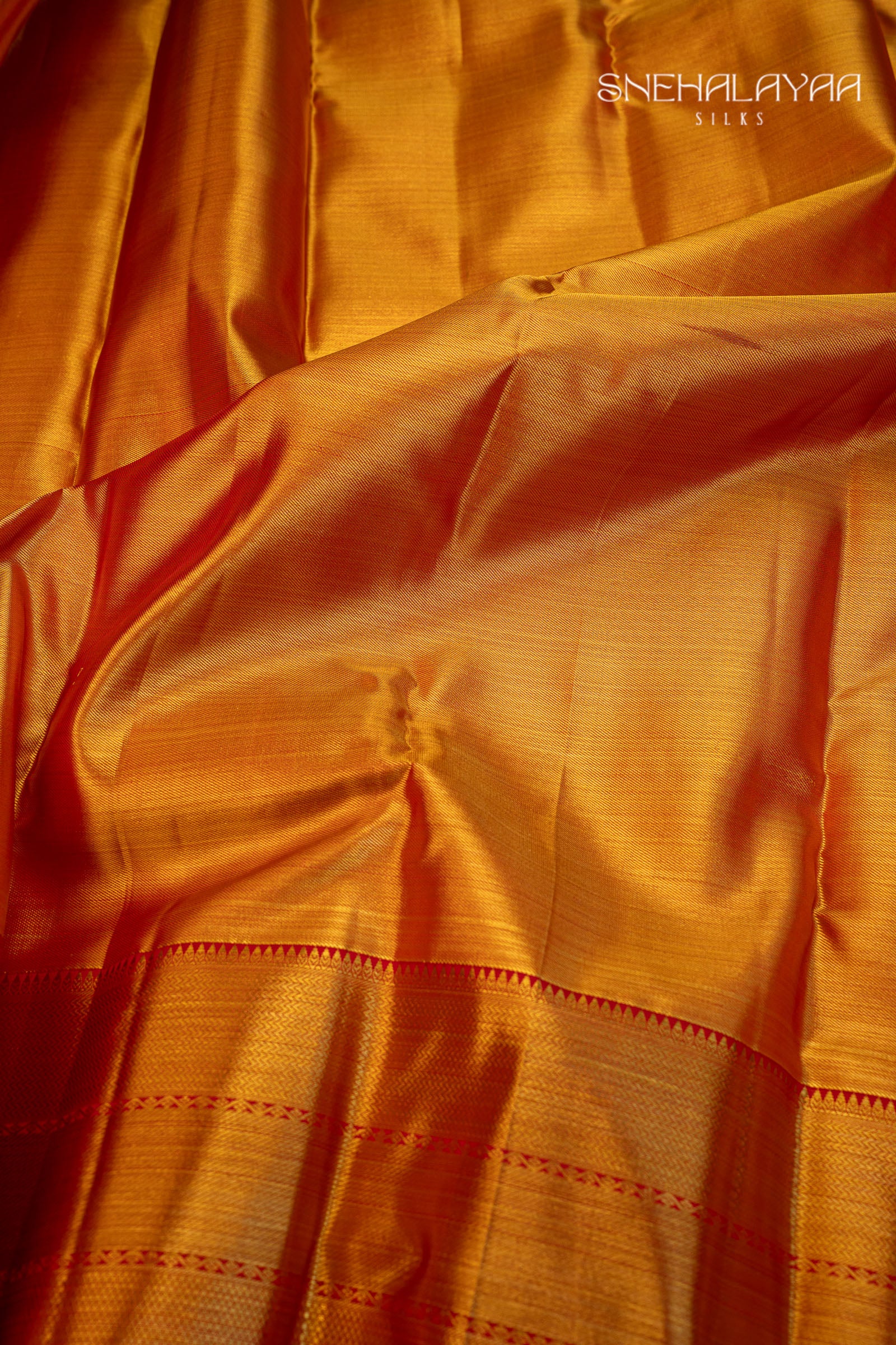 Reddish Gold Kancheevaram Silk Saree
