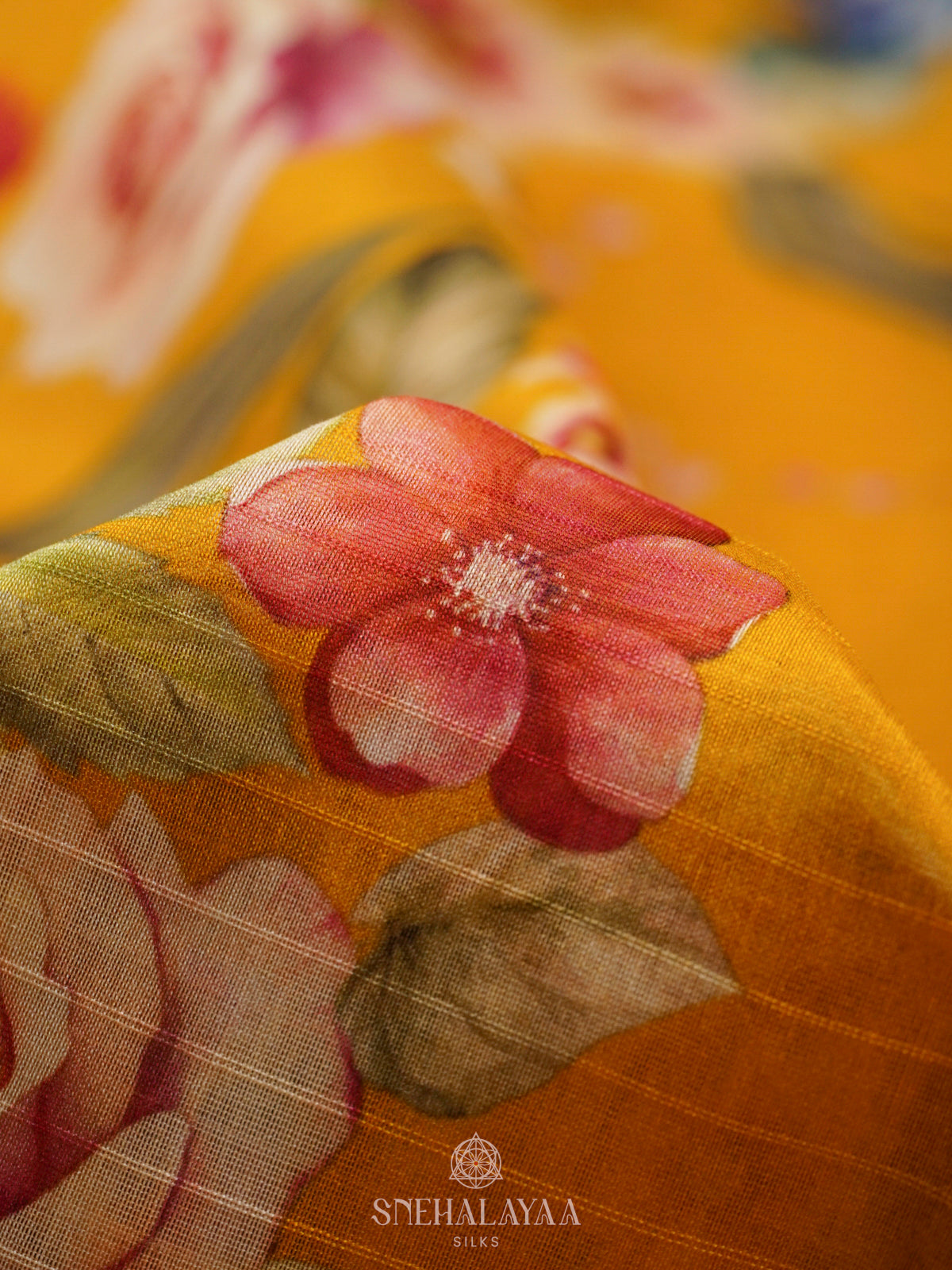 Yellow Chanderi Saree