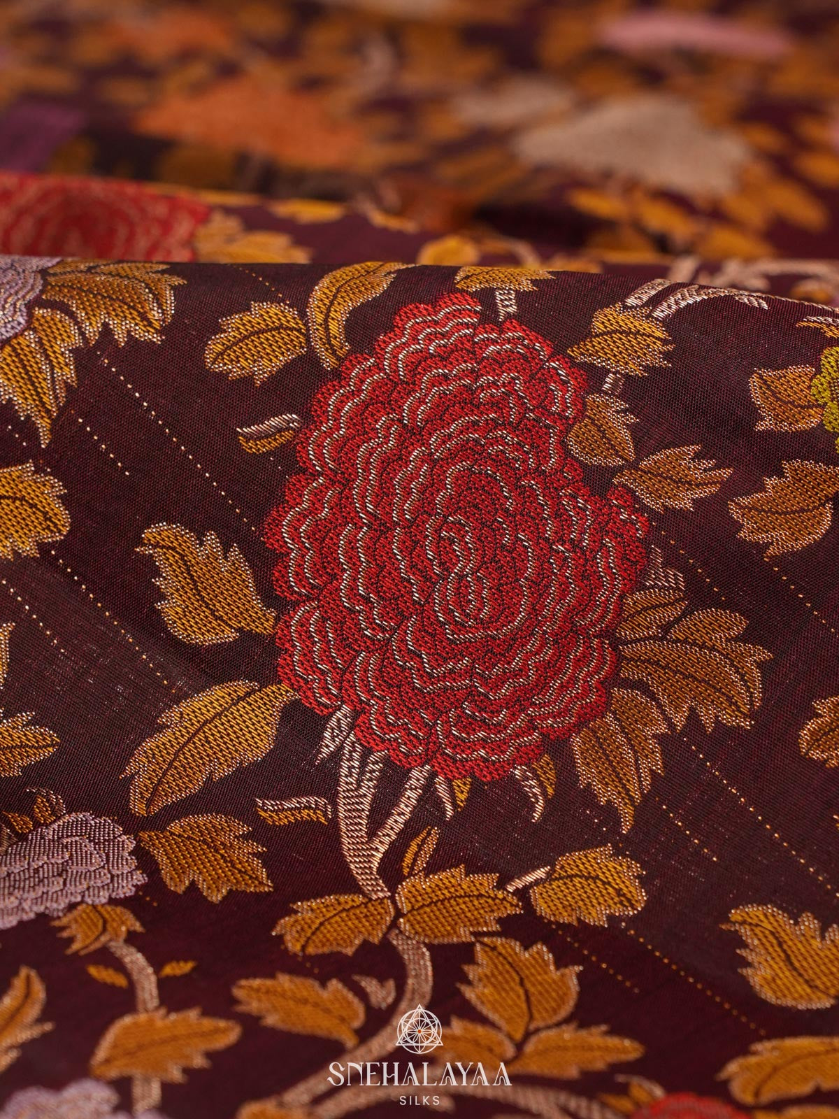 Brown Kanjivaram Silk Saree