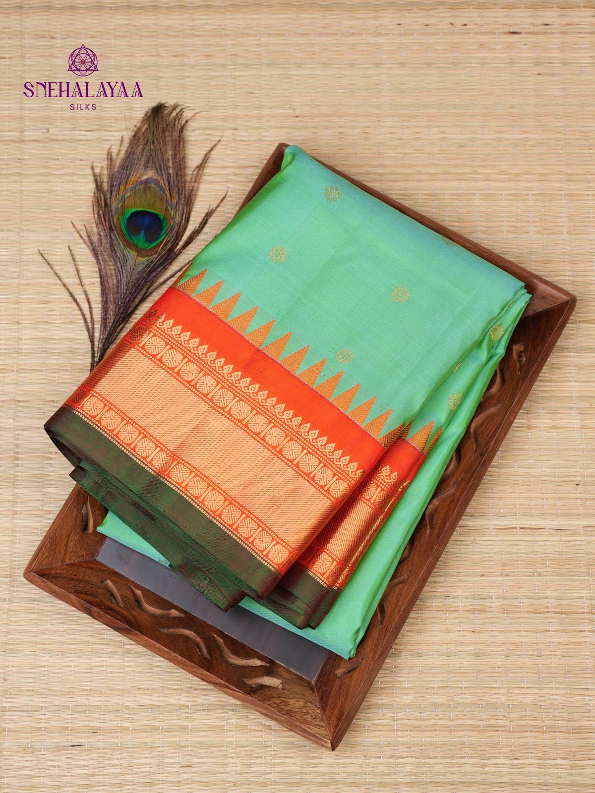 Green Gadwal Silk Saree