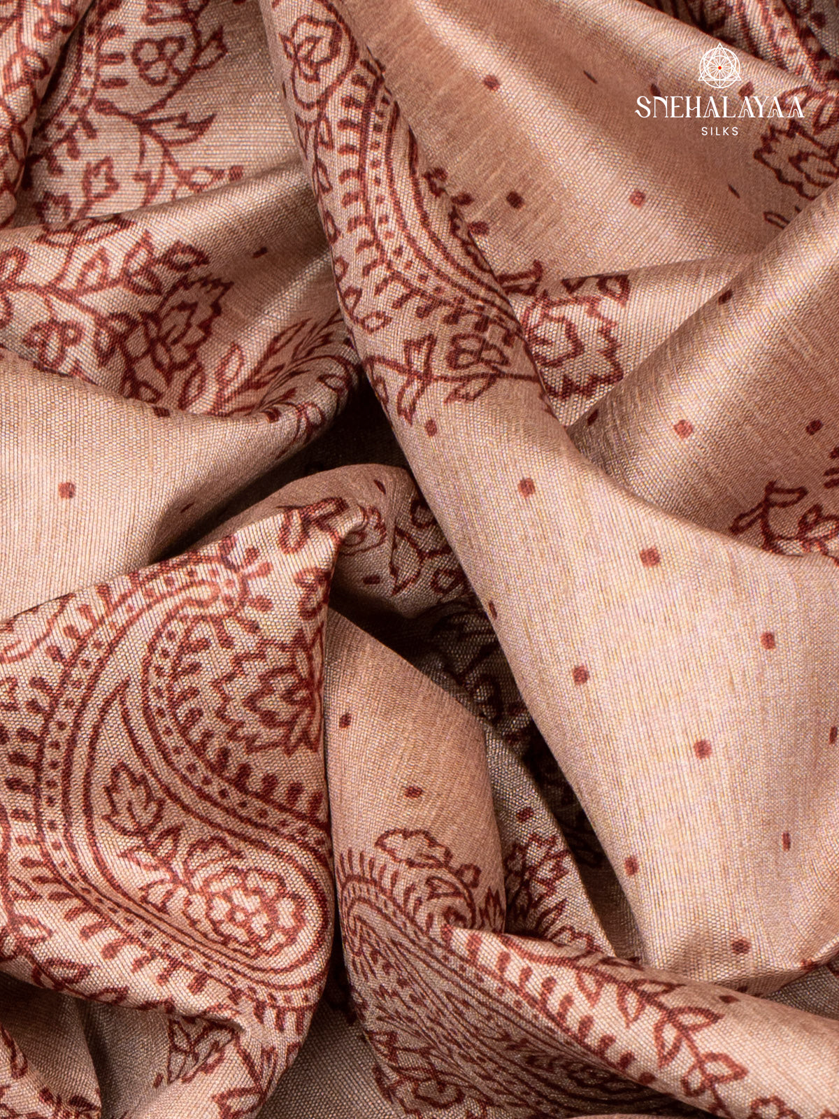 Maroon Tussar Saree