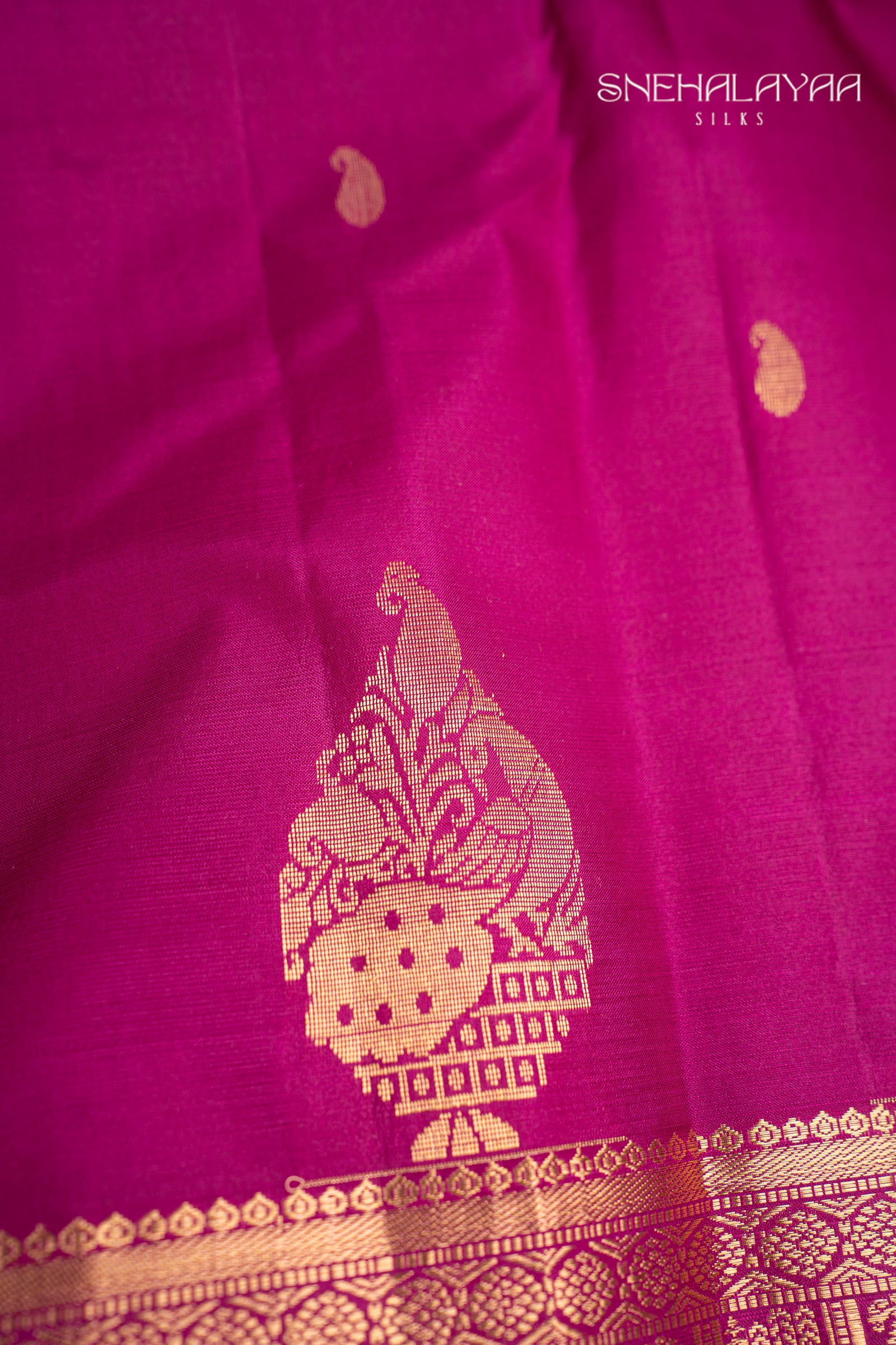 Magenta Purple Silk Saree
