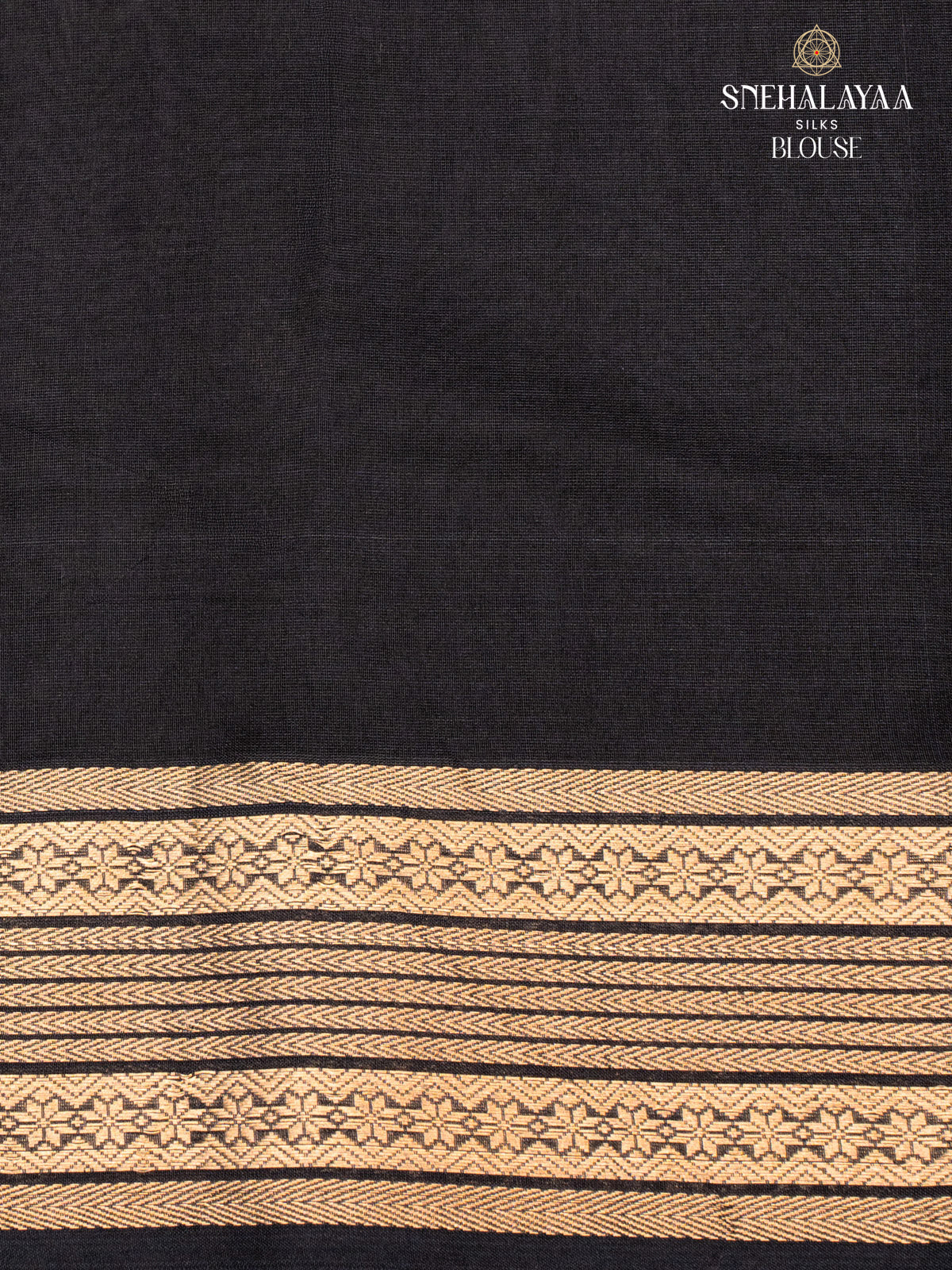 Black Maheshwari Silk Cotton Saree