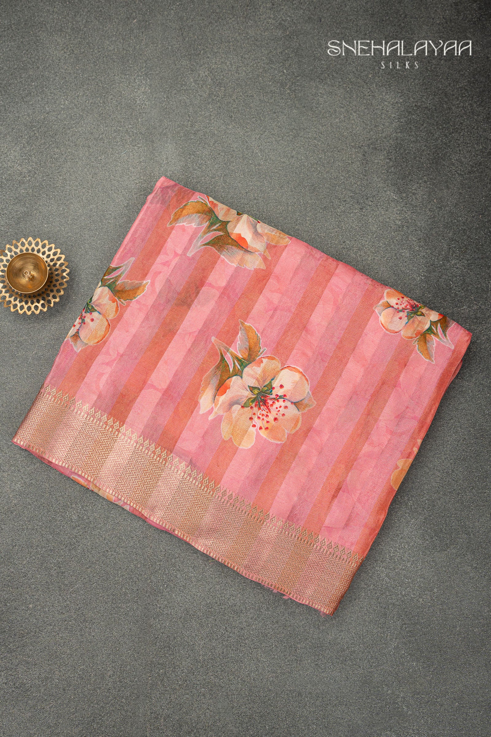 Fuchsia Pink Banaras Crepe Saree