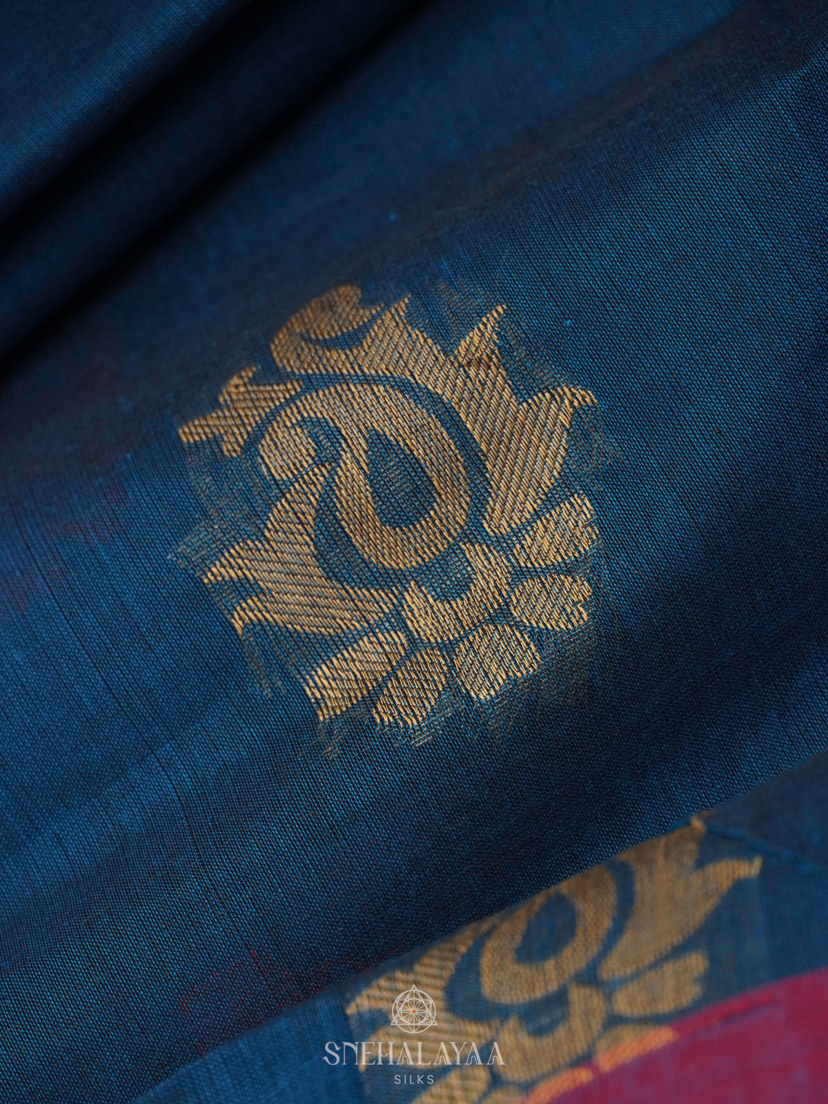 Blue Handloom Cotton Saree