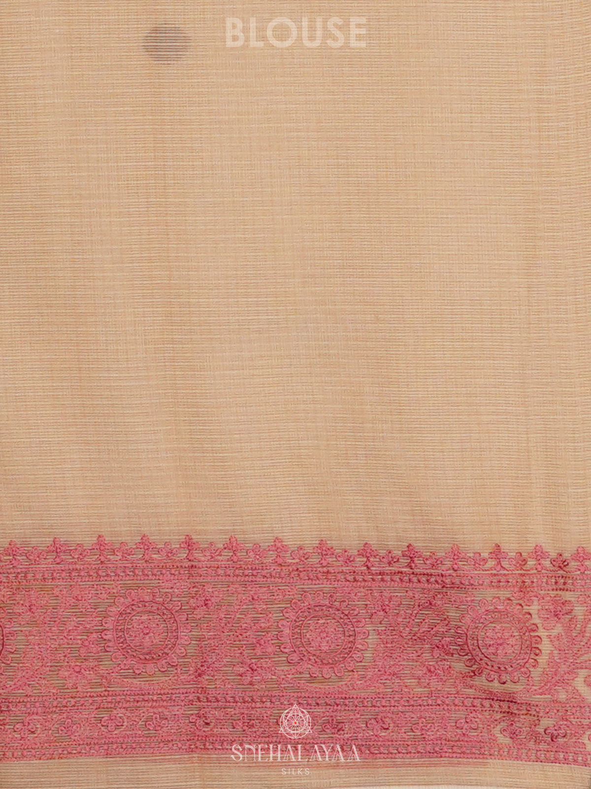 White Kota Embroidery Saree