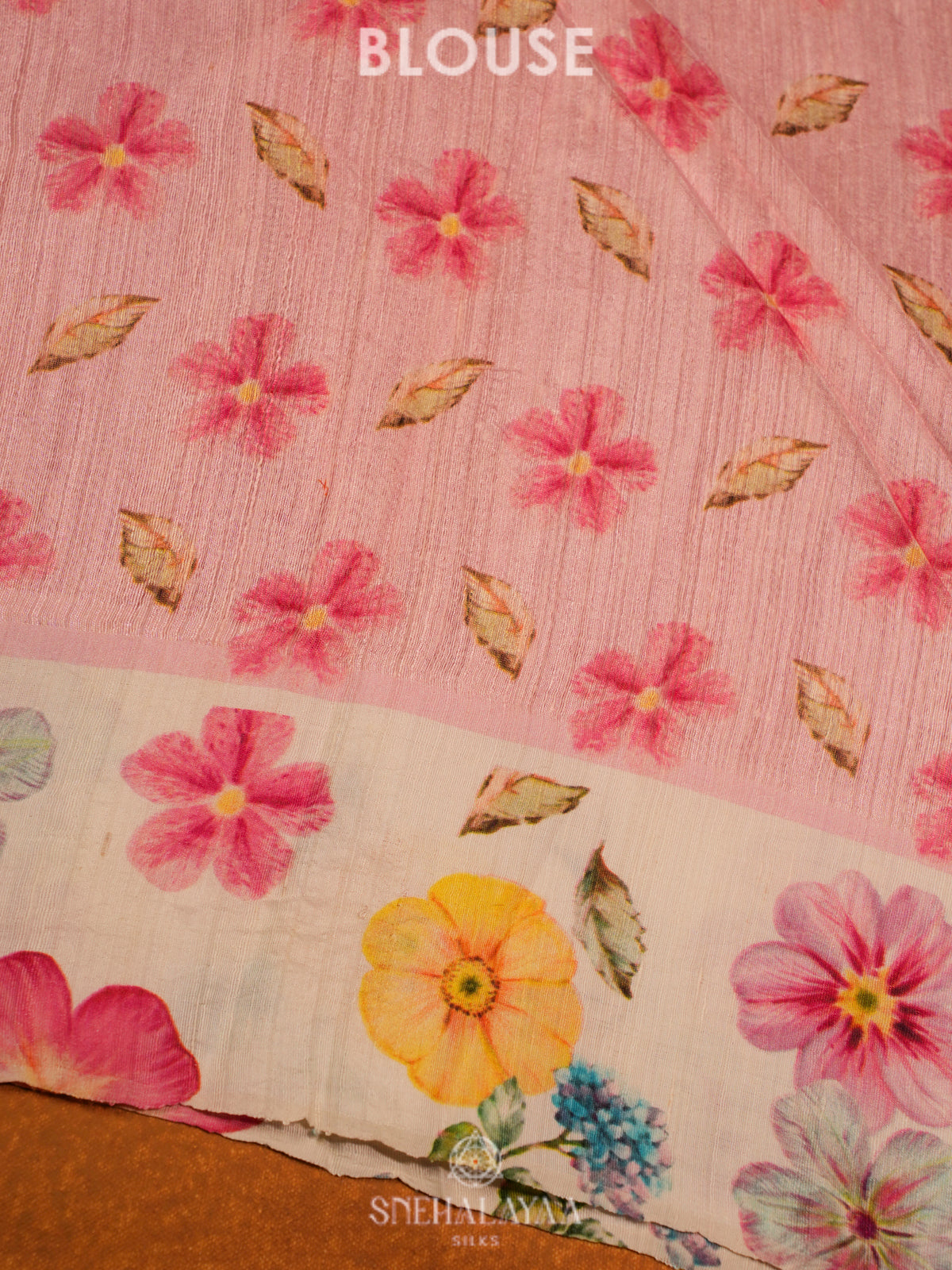 Pale Pink Matka Jute Saree