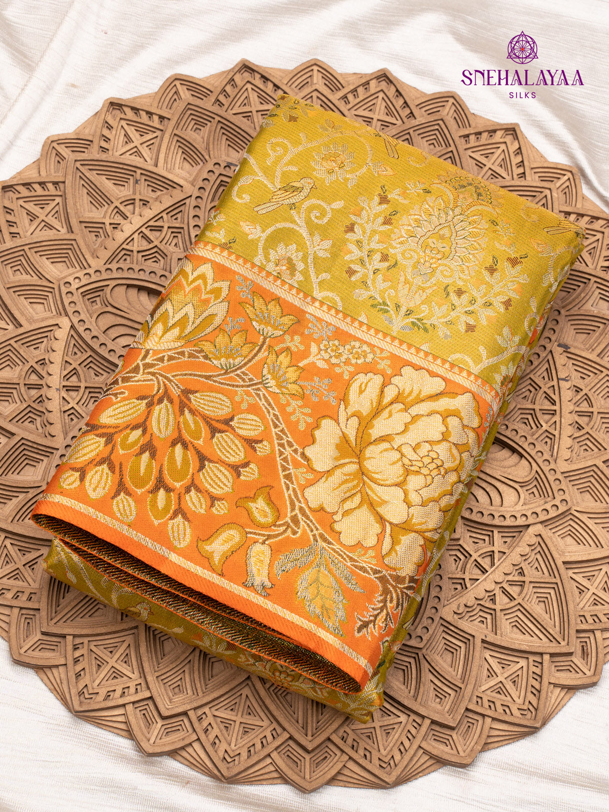 Yellow Kanjivaram Silk Saree