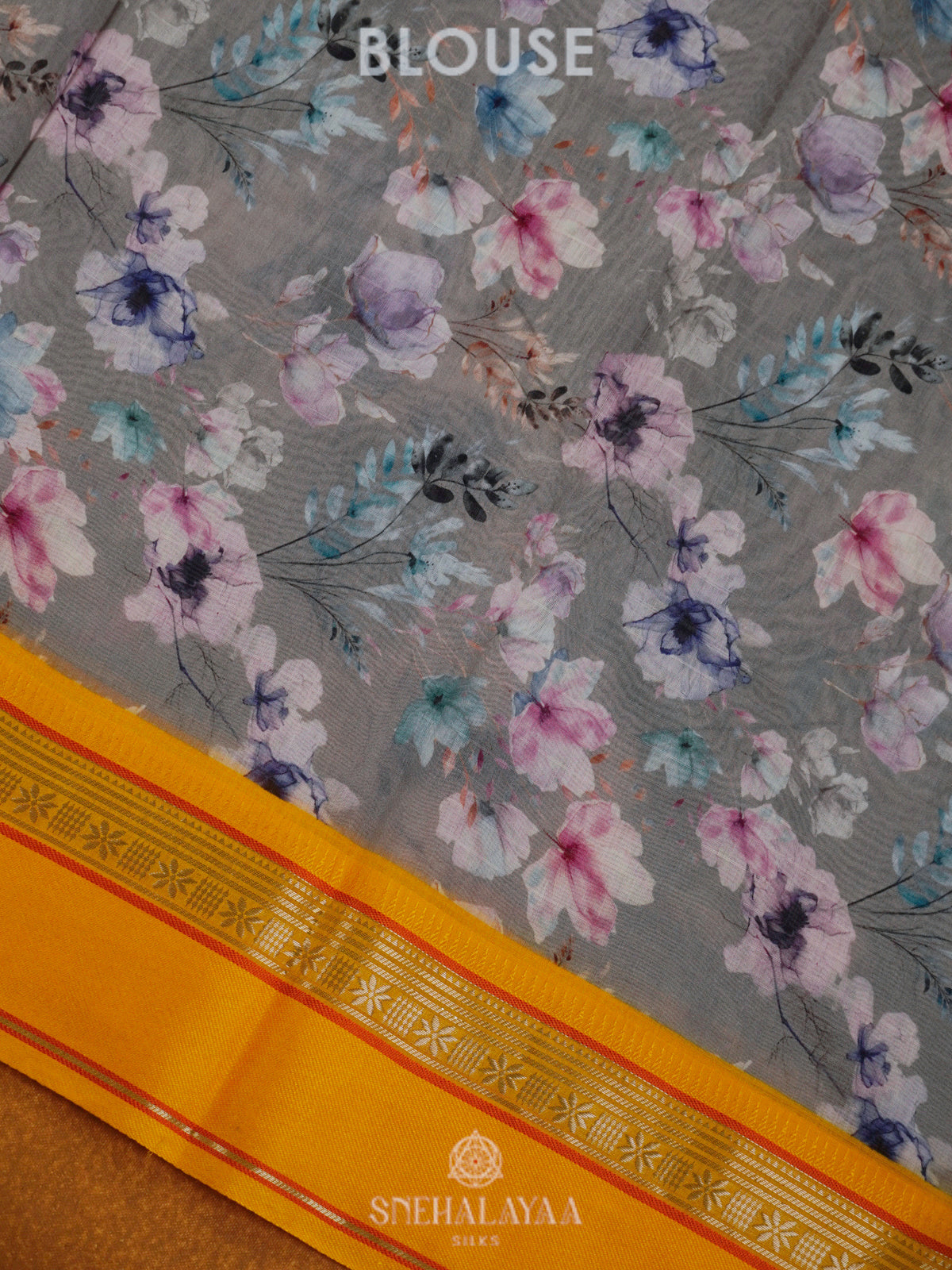 Grey Chanderi Saree