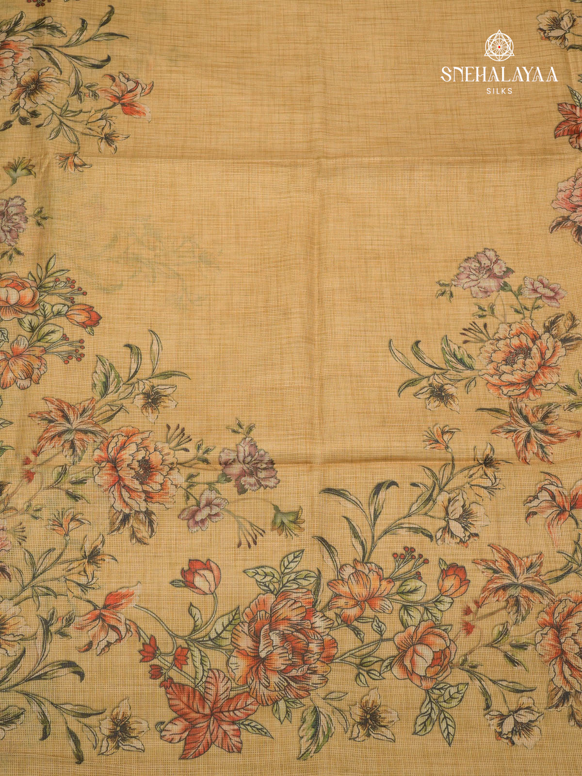 Sandal Printed Kota Saree