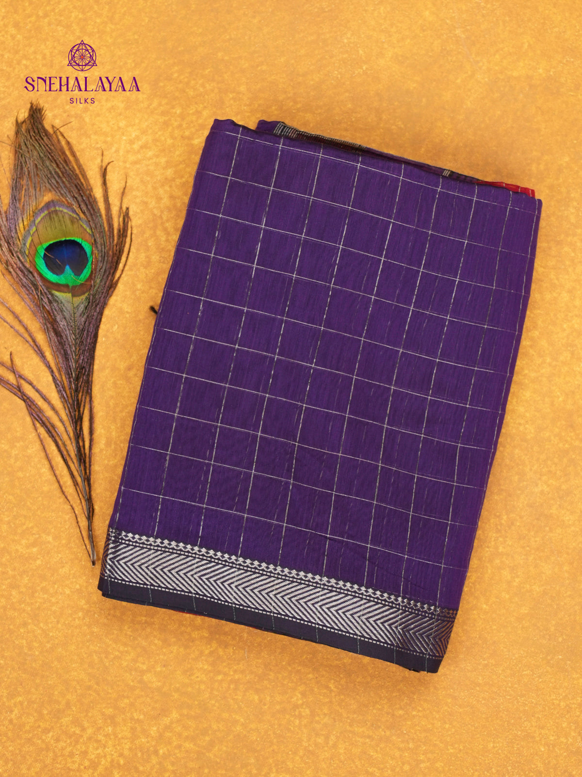 Purple Maheshwari Silk Cotton Saree