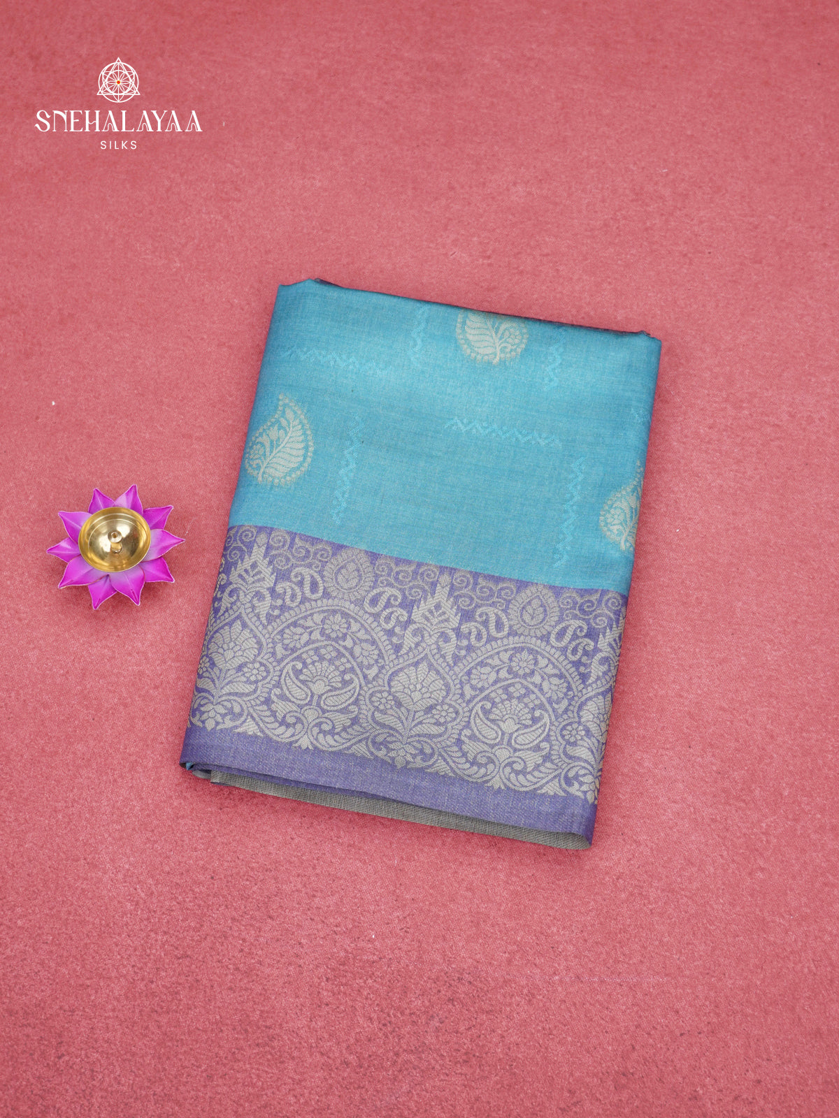 Blue Jute Saree