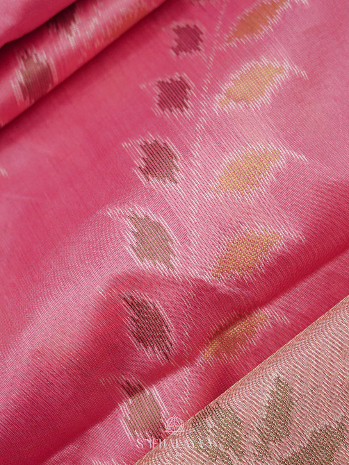 Pink Tussar Saree