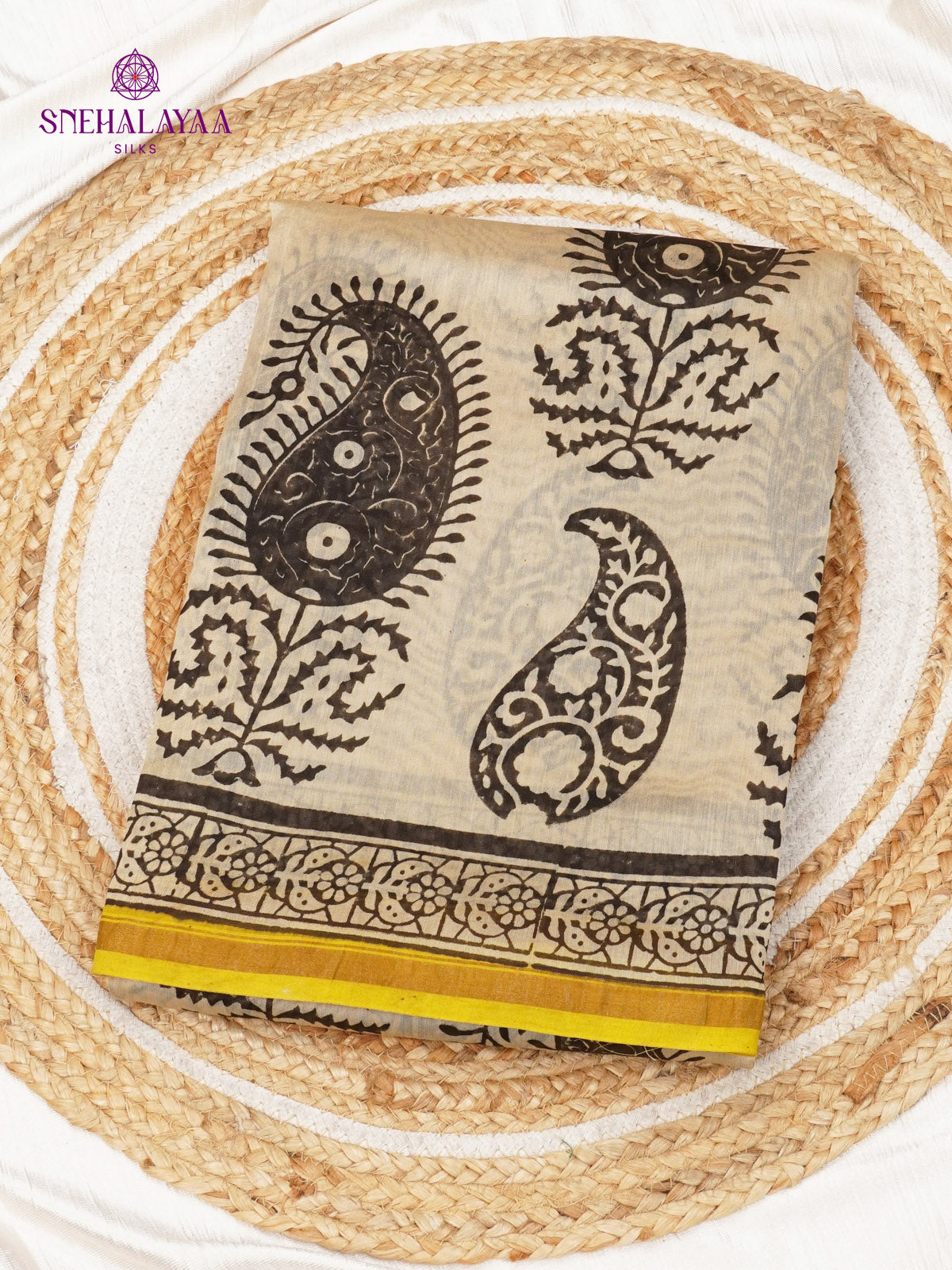 White Chanderi Saree