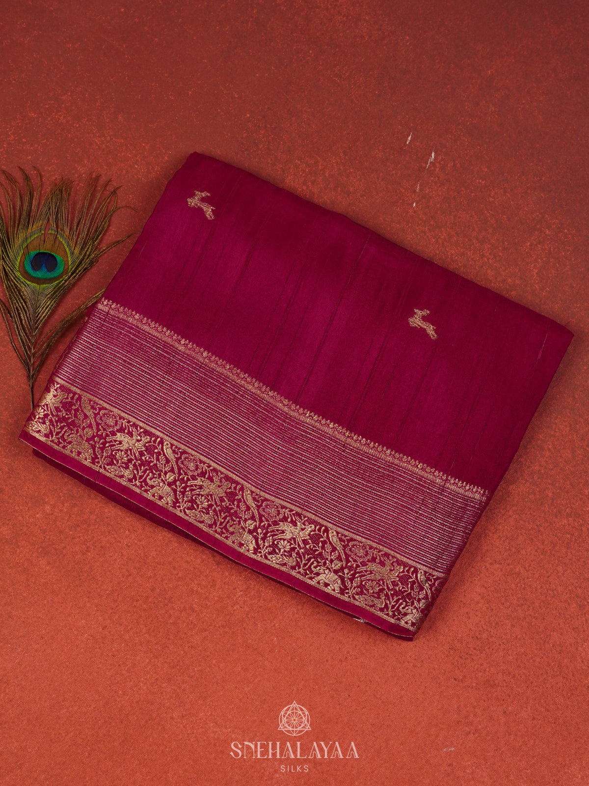 Magenta Banaras Saree