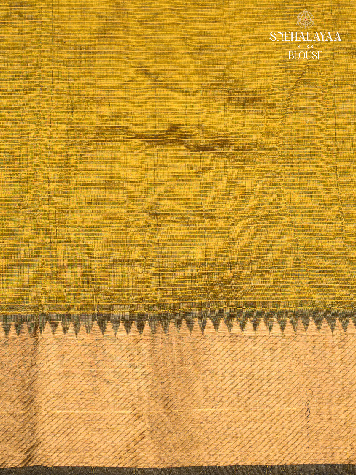 Greyish Yellow Mangalagiri Silk Cotton Saree