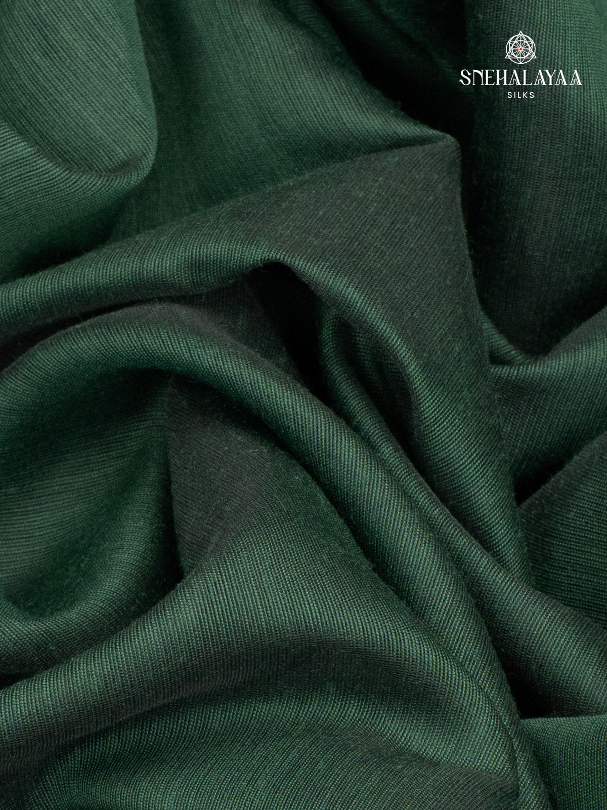 Bottle Green Munga Cotton Saree