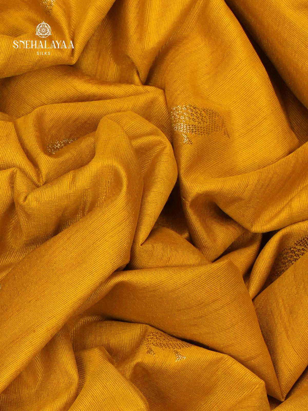 Mango Yellow Banaras Dola Silk Saree