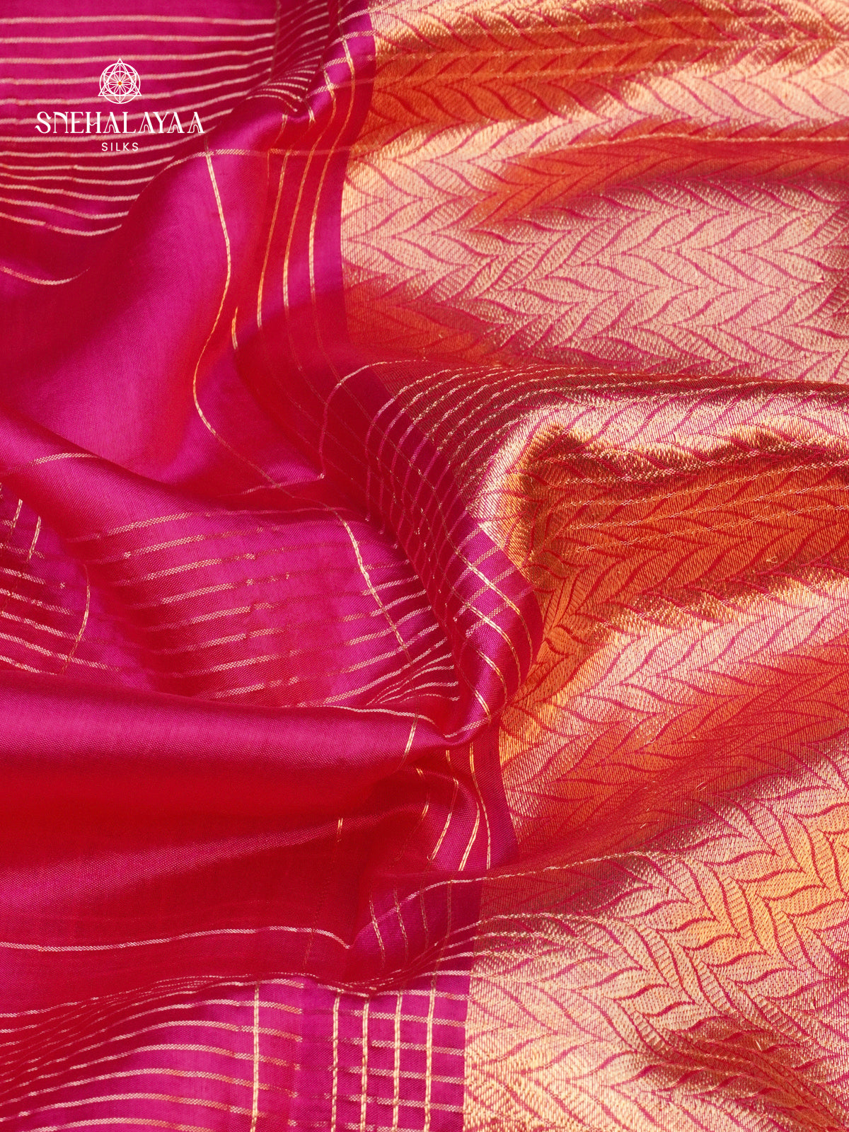 Pink Banras Poona Silk Saree