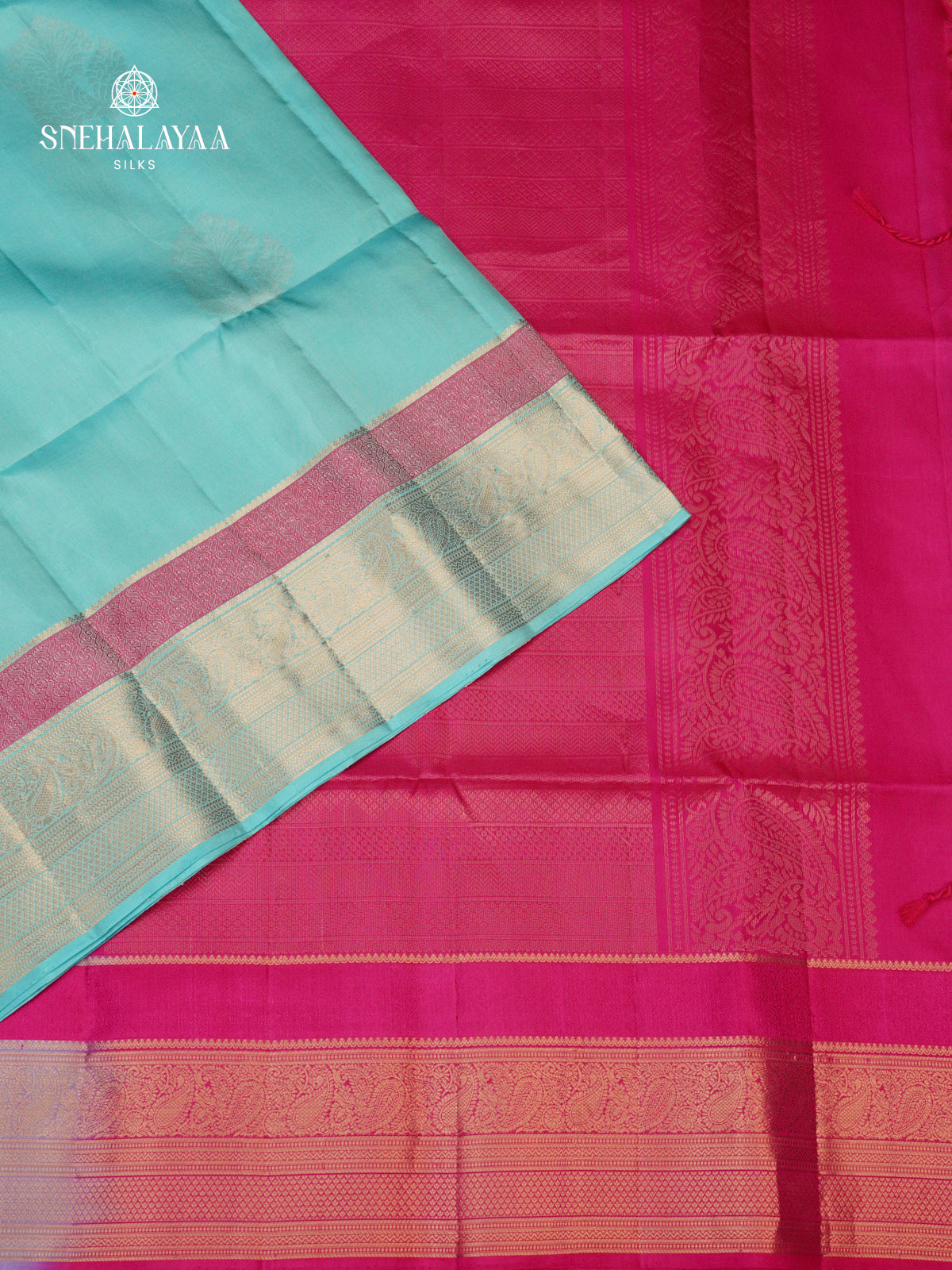 Ocean Blue Soft Silk Saree
