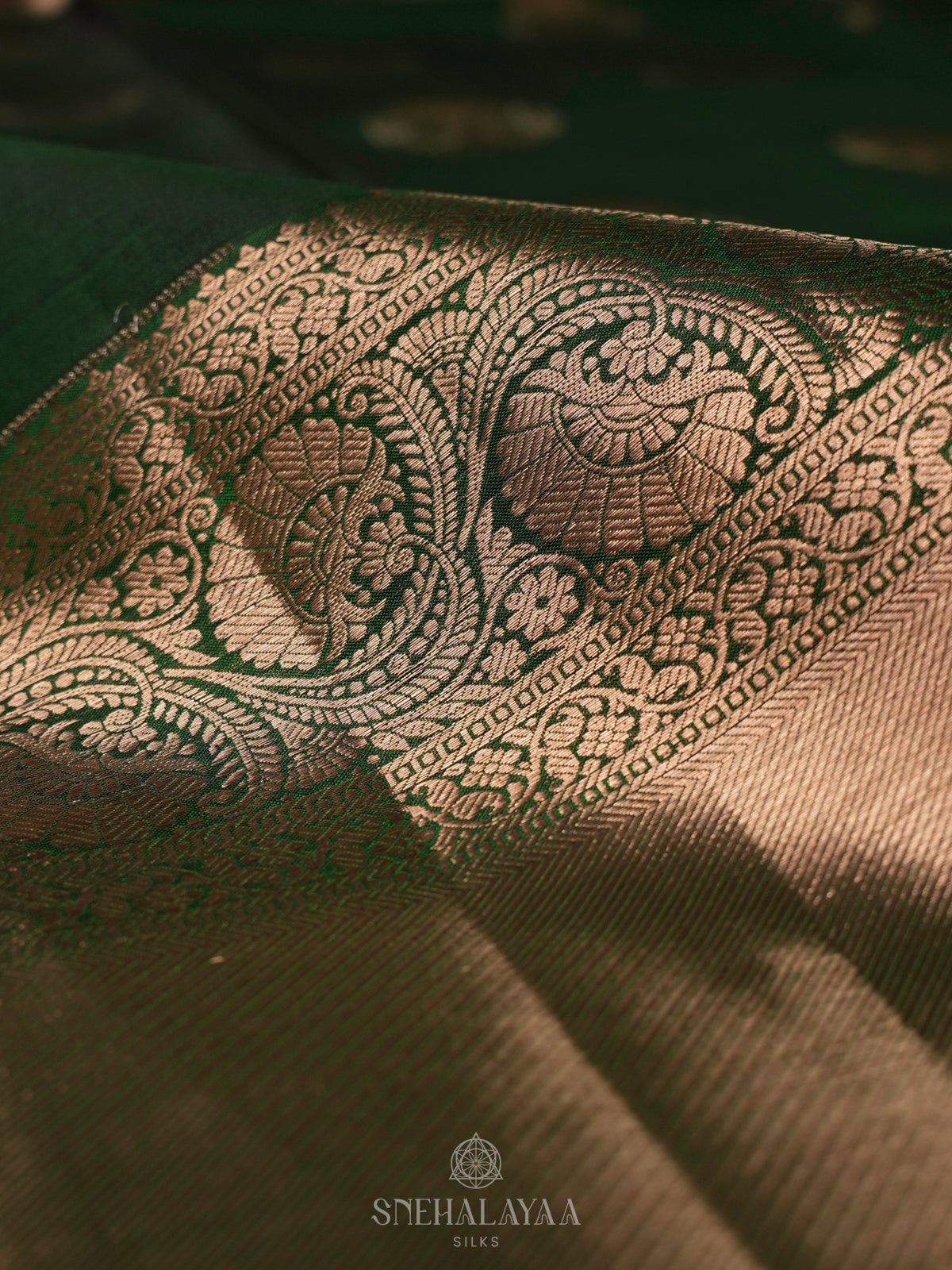 Emerald Green Kanjivaram Silk Saree