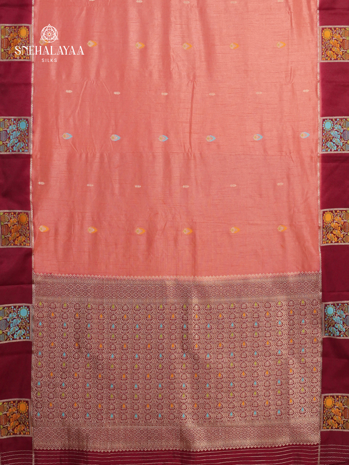 Pink Banaras Dola Silk Saree