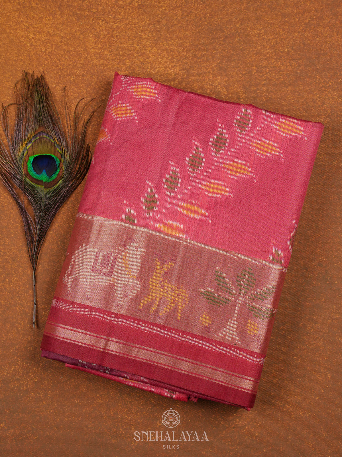 Rani Pink Tussar Saree