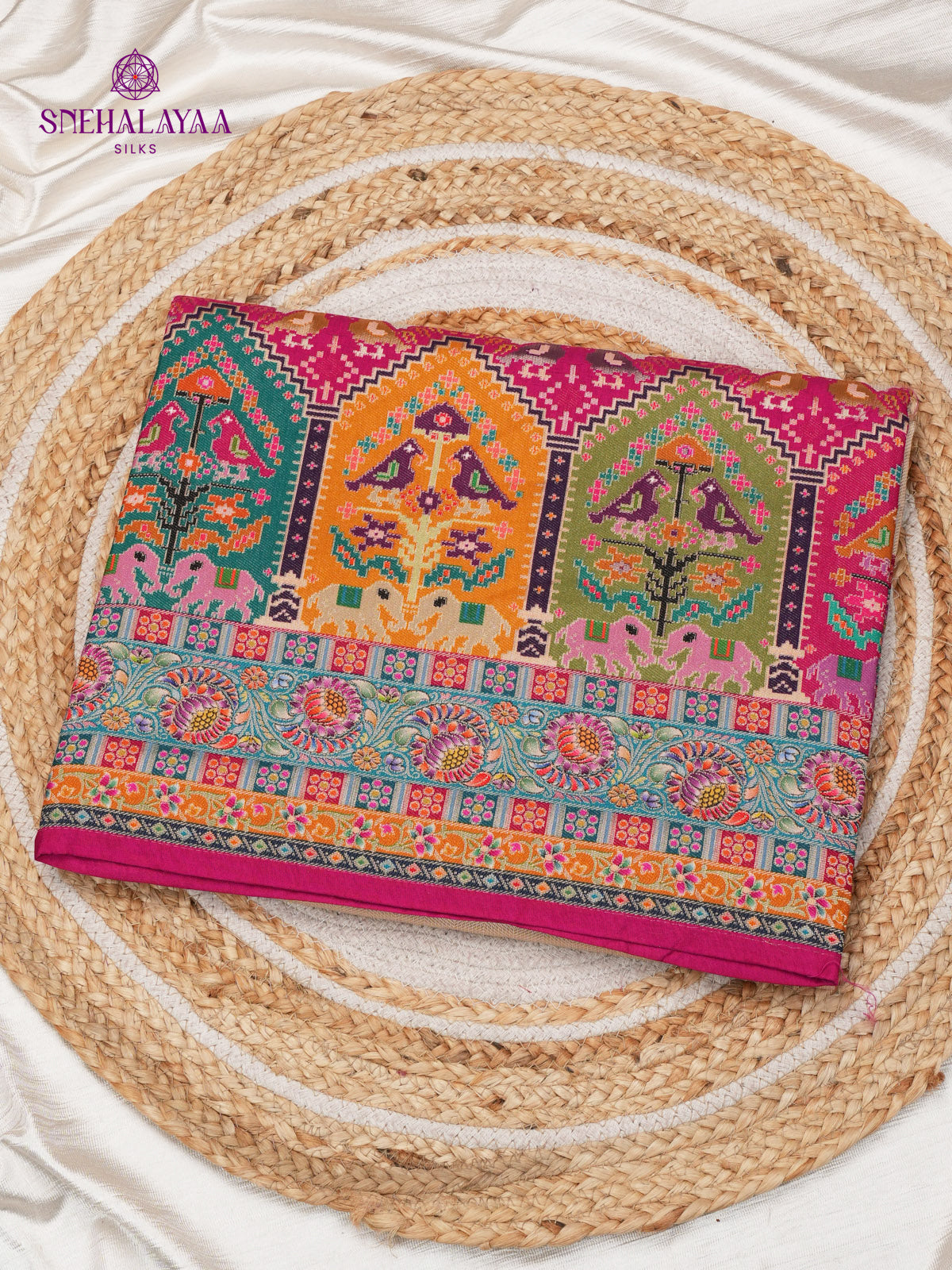 Cream Banaras Silk Saree