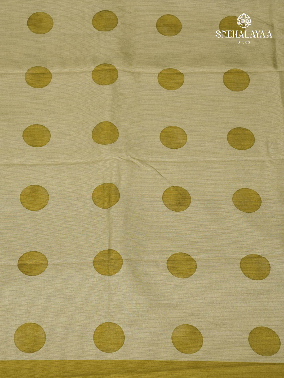 beige Printed Tussar Saree