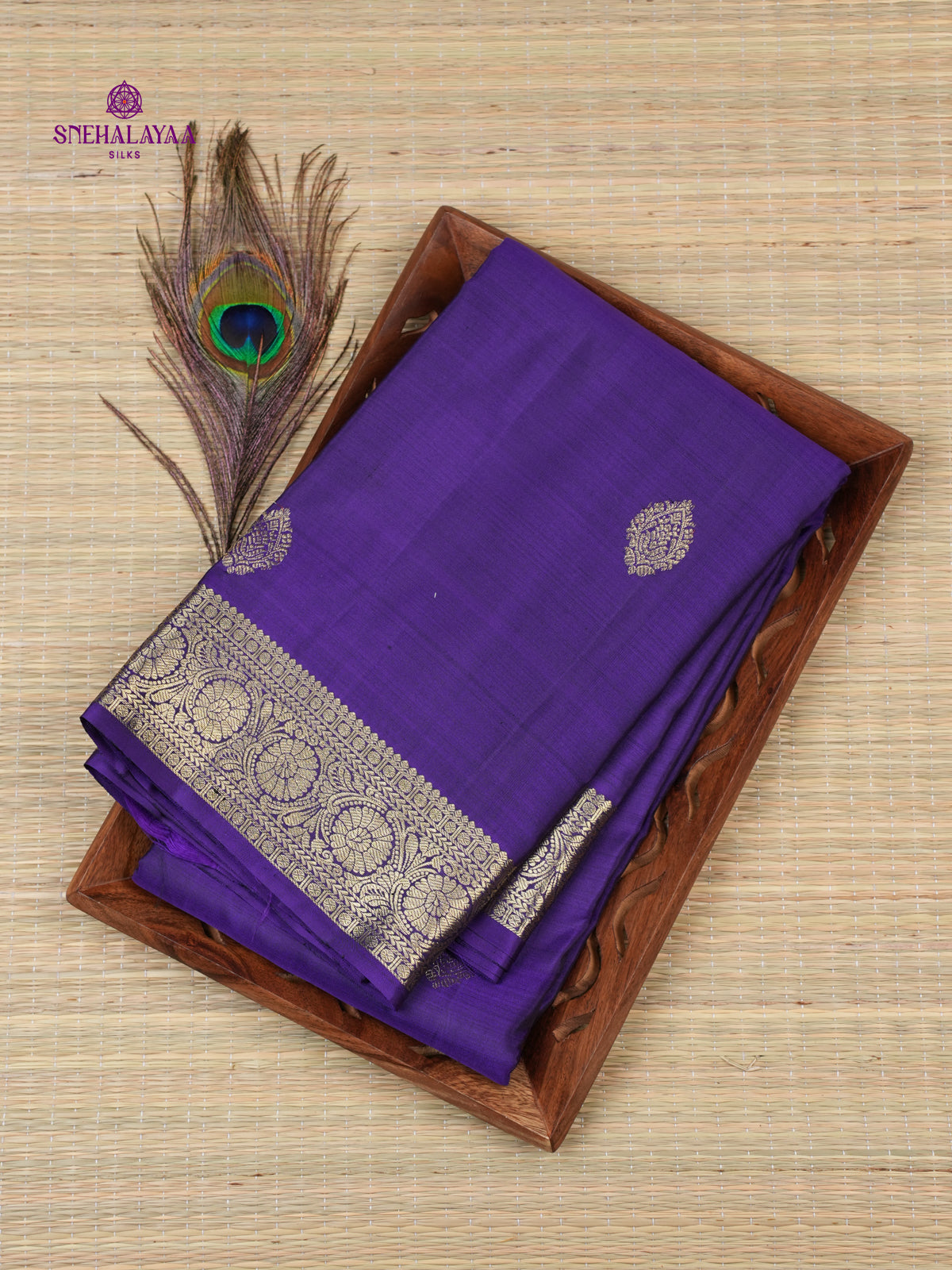 Regal Purple Kanjivaram Silk Saree