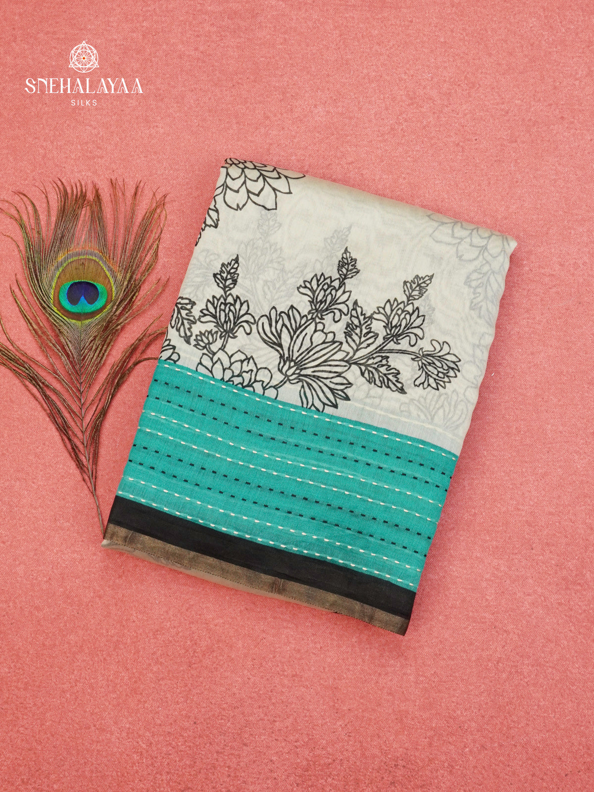 Off White Chanderi Saree