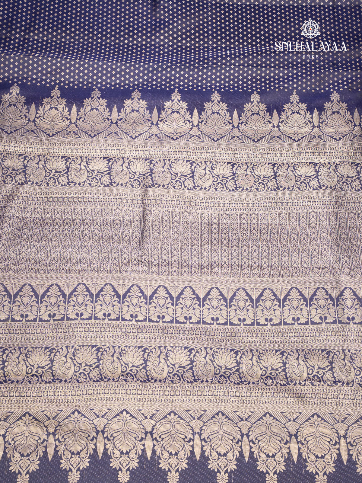 Navy Blue Kanjivaram Silk Saree