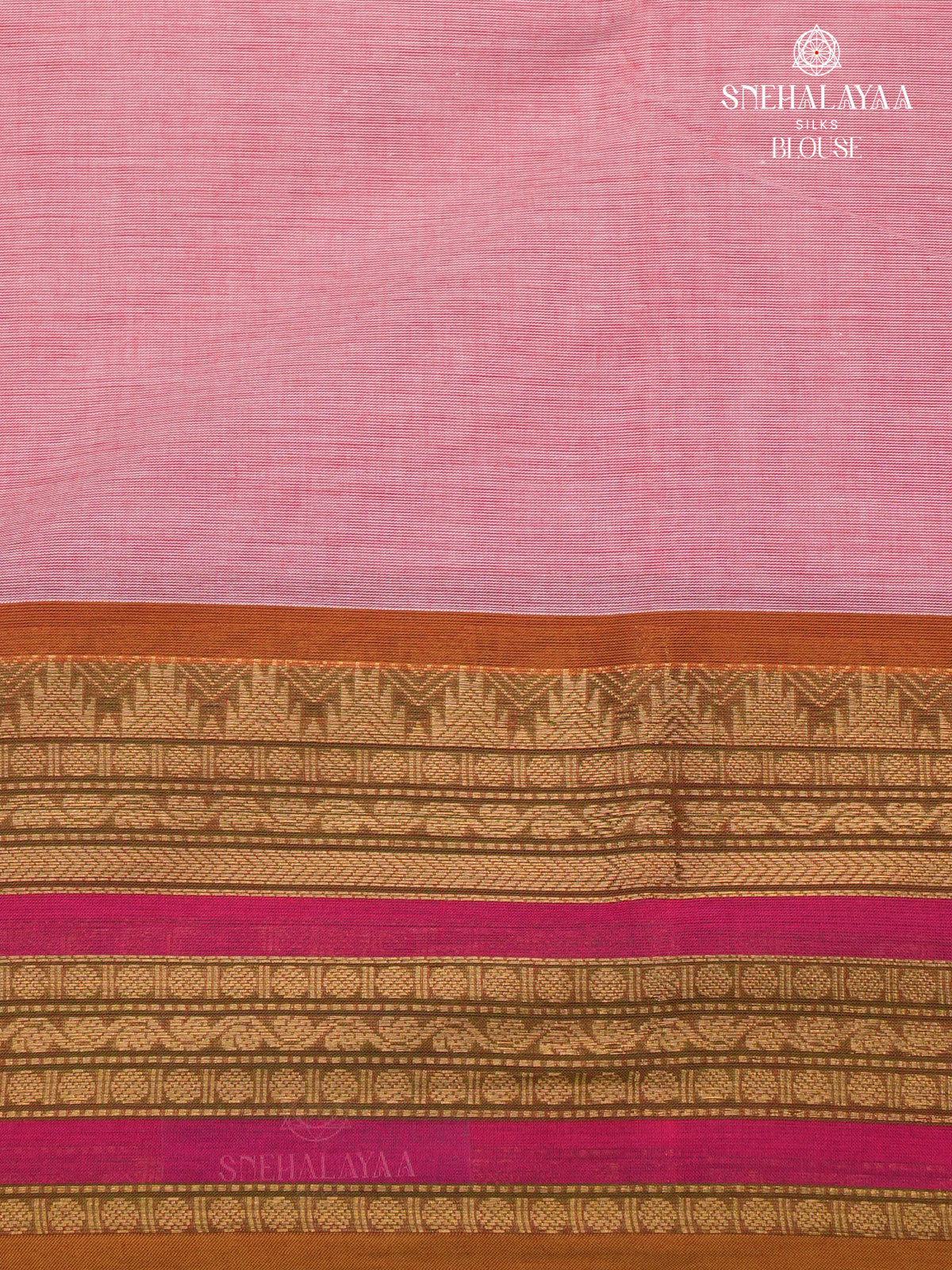Pink Chettinad Cotton Saree