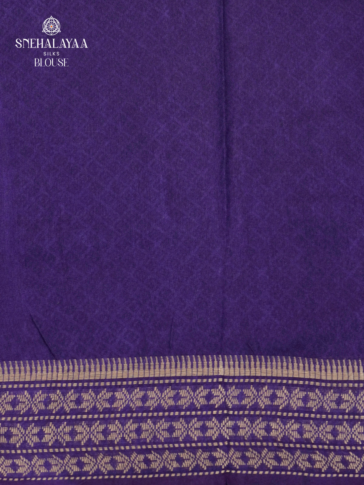 Off-White Kalamkari Saree with Purple Woven Border