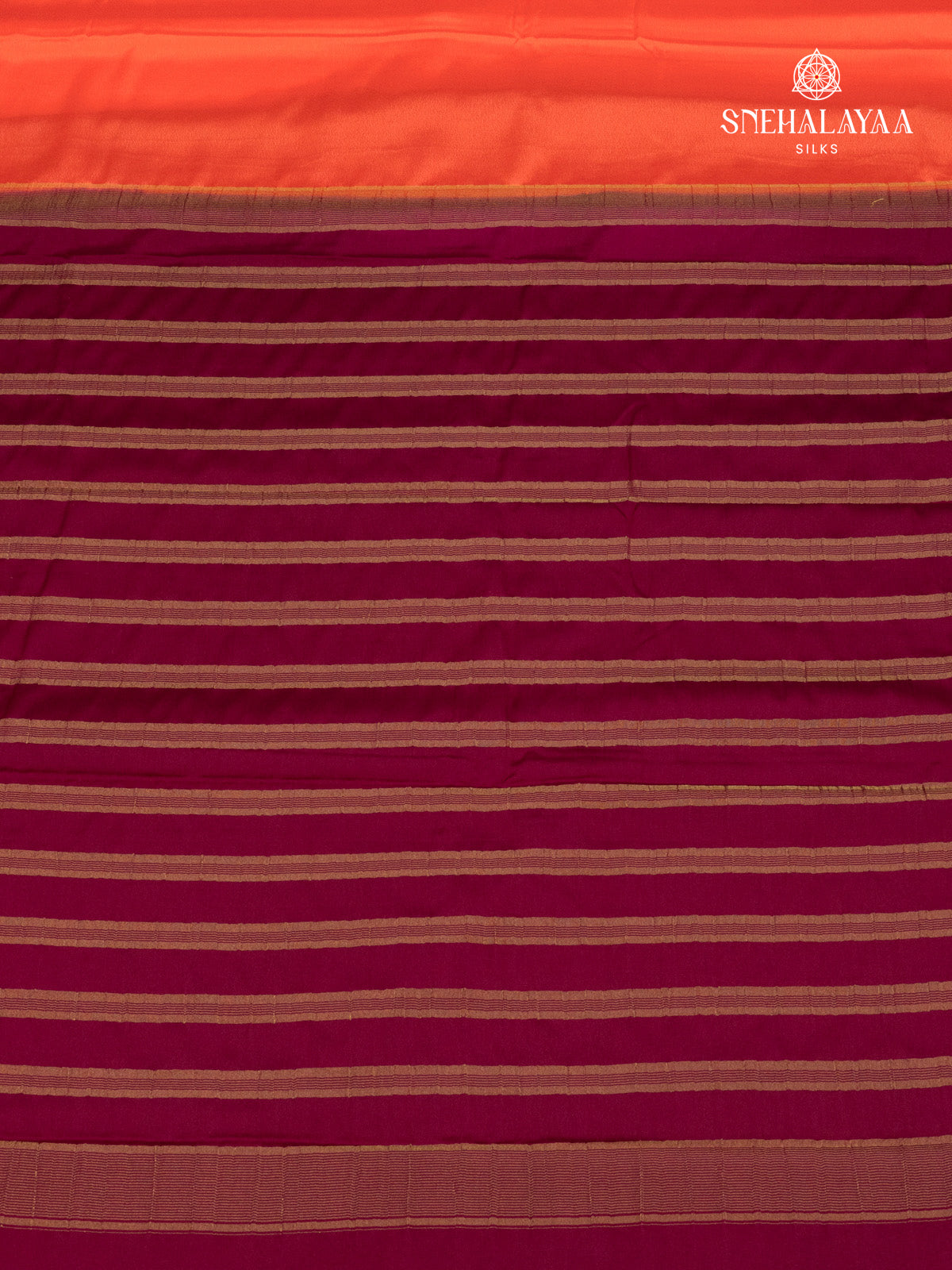 Orange Mysore Silk Saree