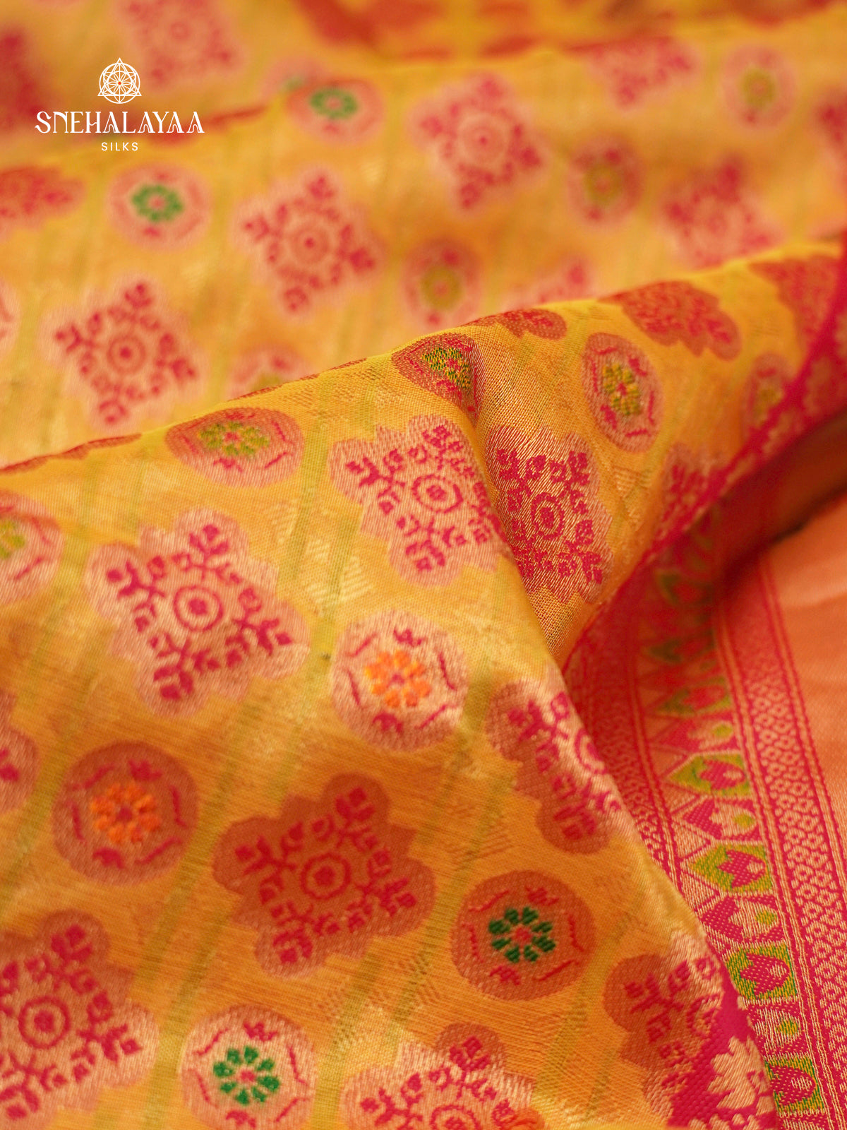 Orange Banaras Tissue Paithani Saree